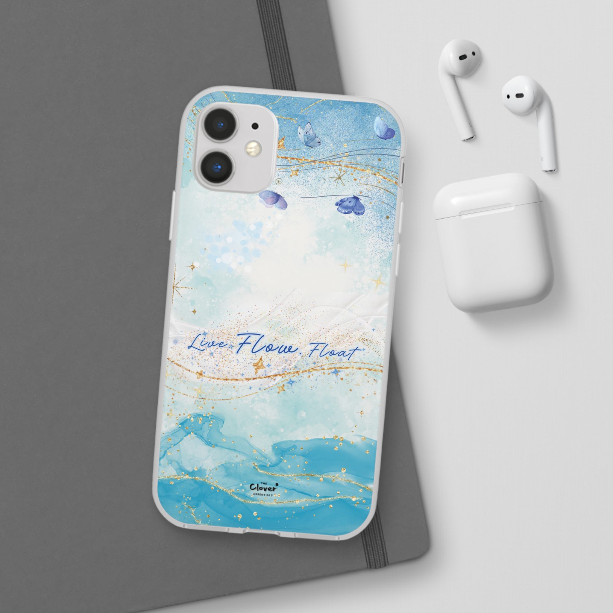 "Live. Flow. Float." — Serene Butterfly Flexi Phone Case - Image 48