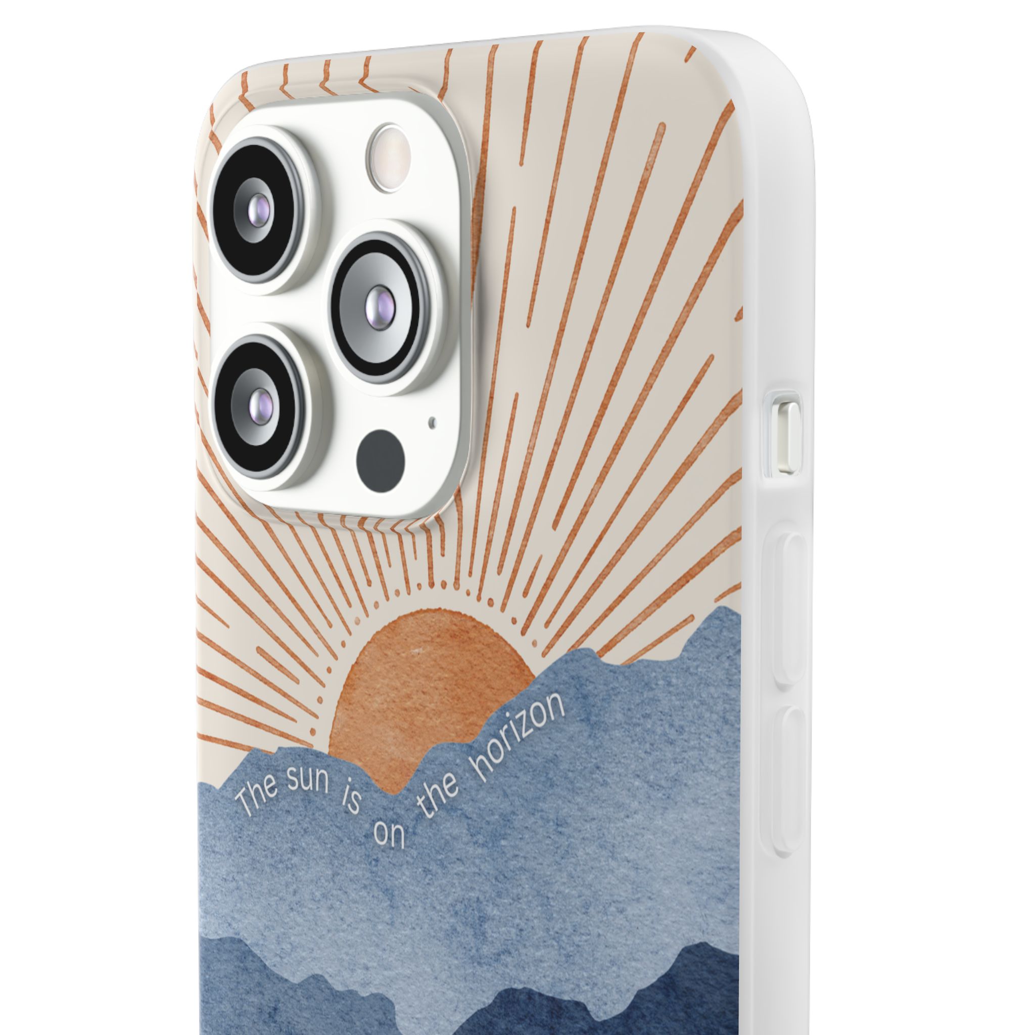 "The Sun is on the Horizon" – Sunrise Serenity Flexi Phone Case - Image 92
