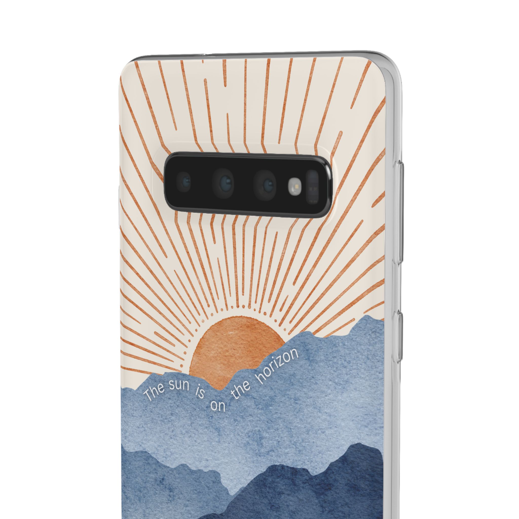 "The Sun is on the Horizon" – Sunrise Serenity Flexi Phone Case - Image 64