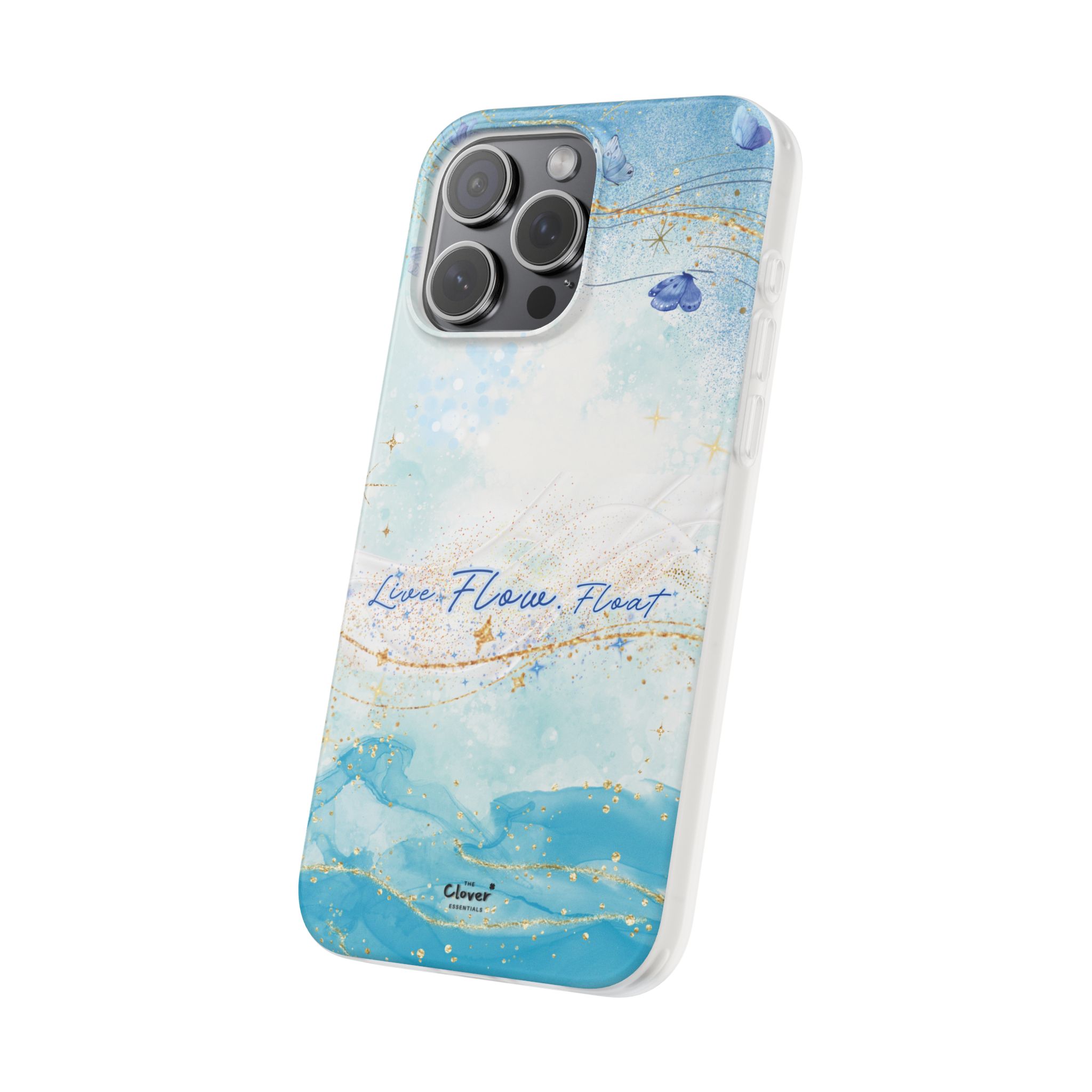 "Live. Flow. Float." — Serene Butterfly Flexi Phone Case - Image 213