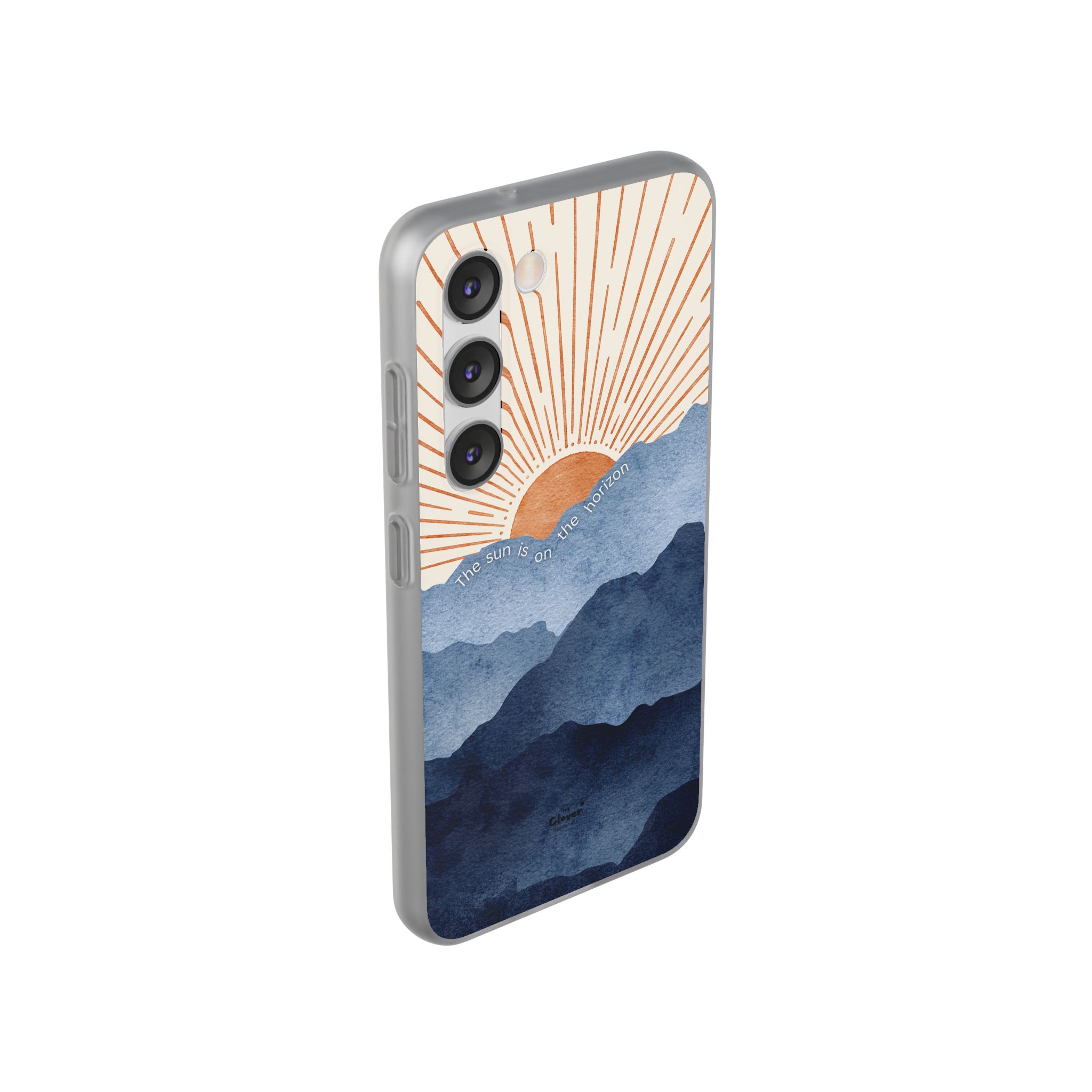 "The Sun is on the Horizon" – Sunrise Serenity Flexi Phone Case - Image 187
