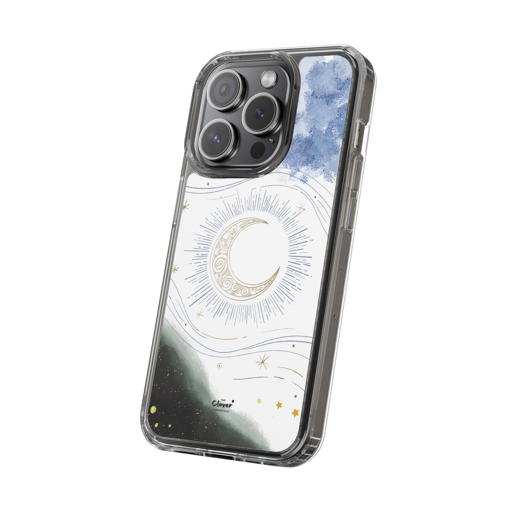 Celestial Flow – Moonlight Magic Clear Phone Case - Image 85