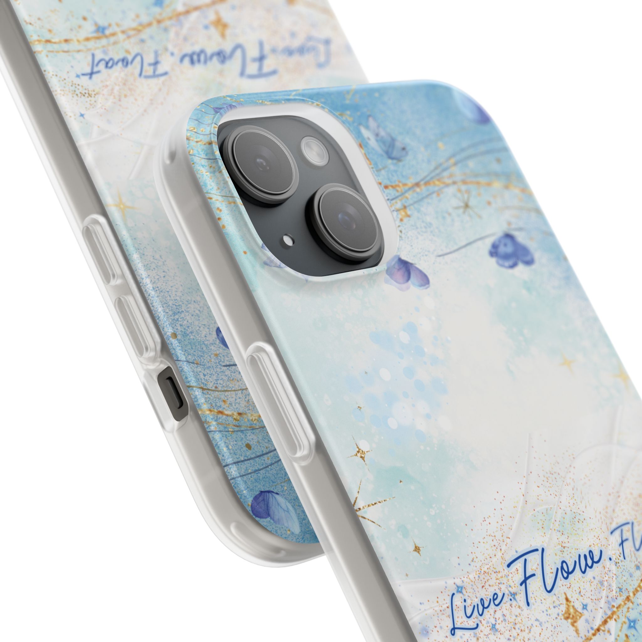 "Live. Flow. Float." — Serene Butterfly Flexi Phone Case - Image 226