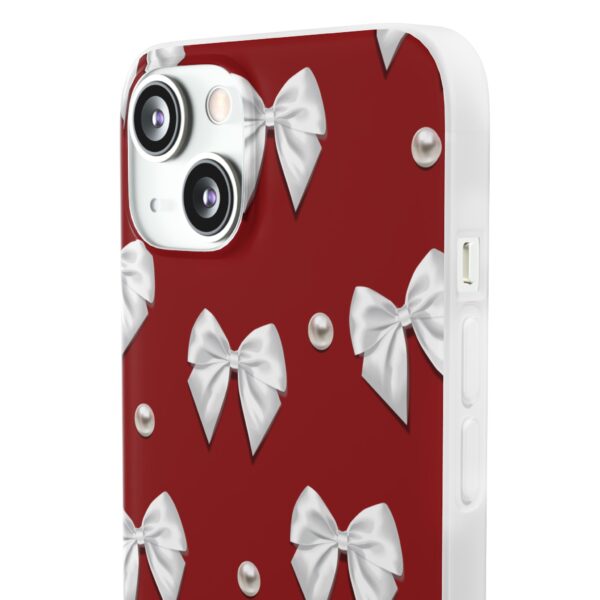 Flexi Case - Elegant Pearl & Bow Red Flexi Case - Holiday Gift for Fashion Lovers - Image 54