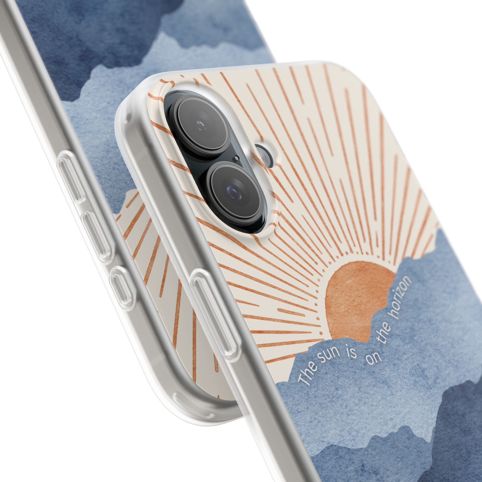 "The Sun is on the Horizon" – Sunrise Serenity Flexi Phone Case - Image 236