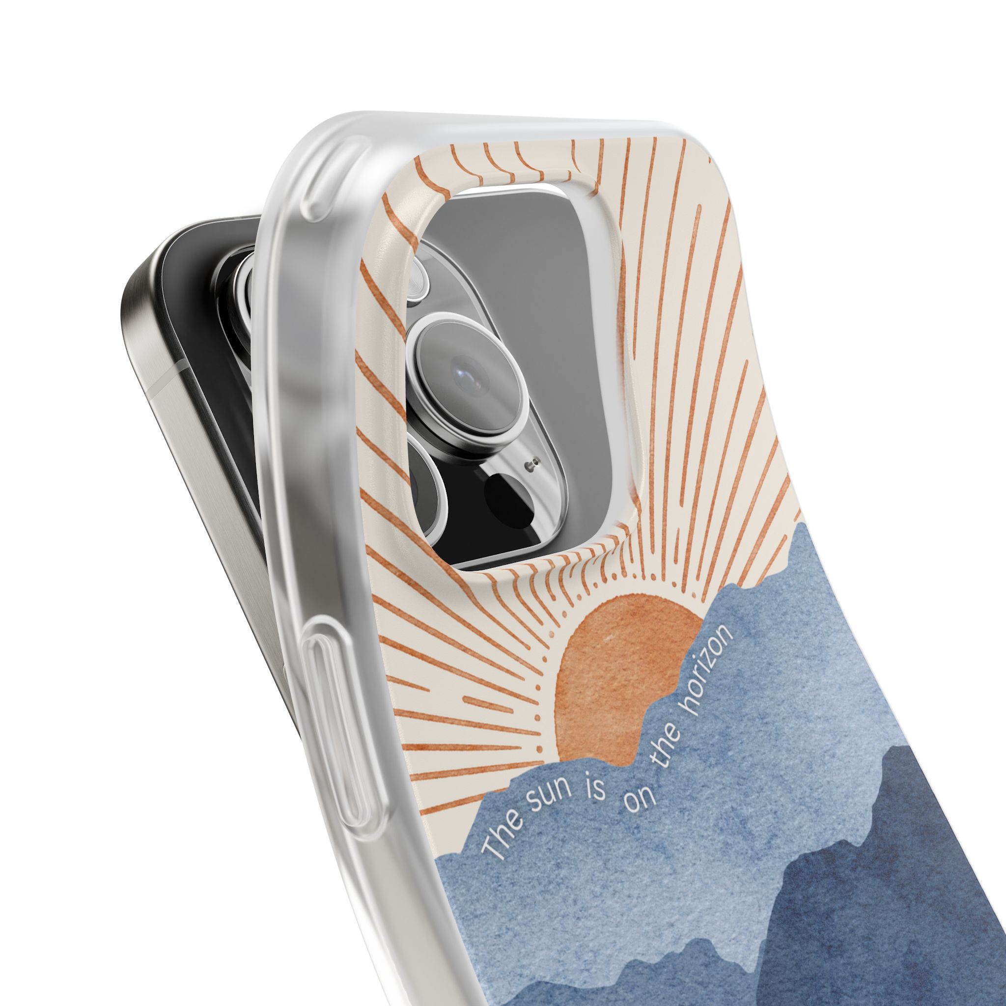 "The Sun is on the Horizon" – Sunrise Serenity Flexi Phone Case - Image 231