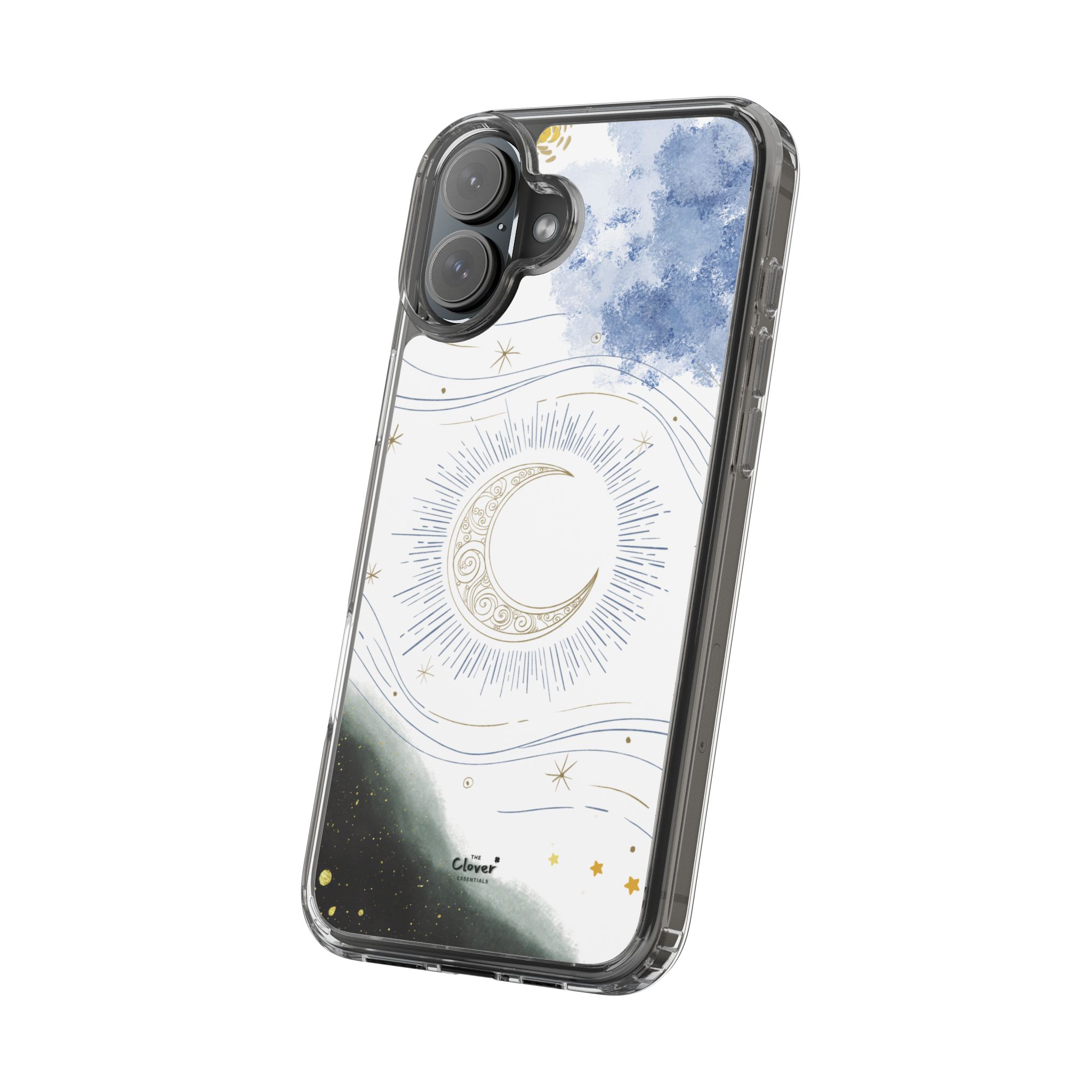 Celestial Flow – Moonlight Magic Clear Phone Case - Image 73