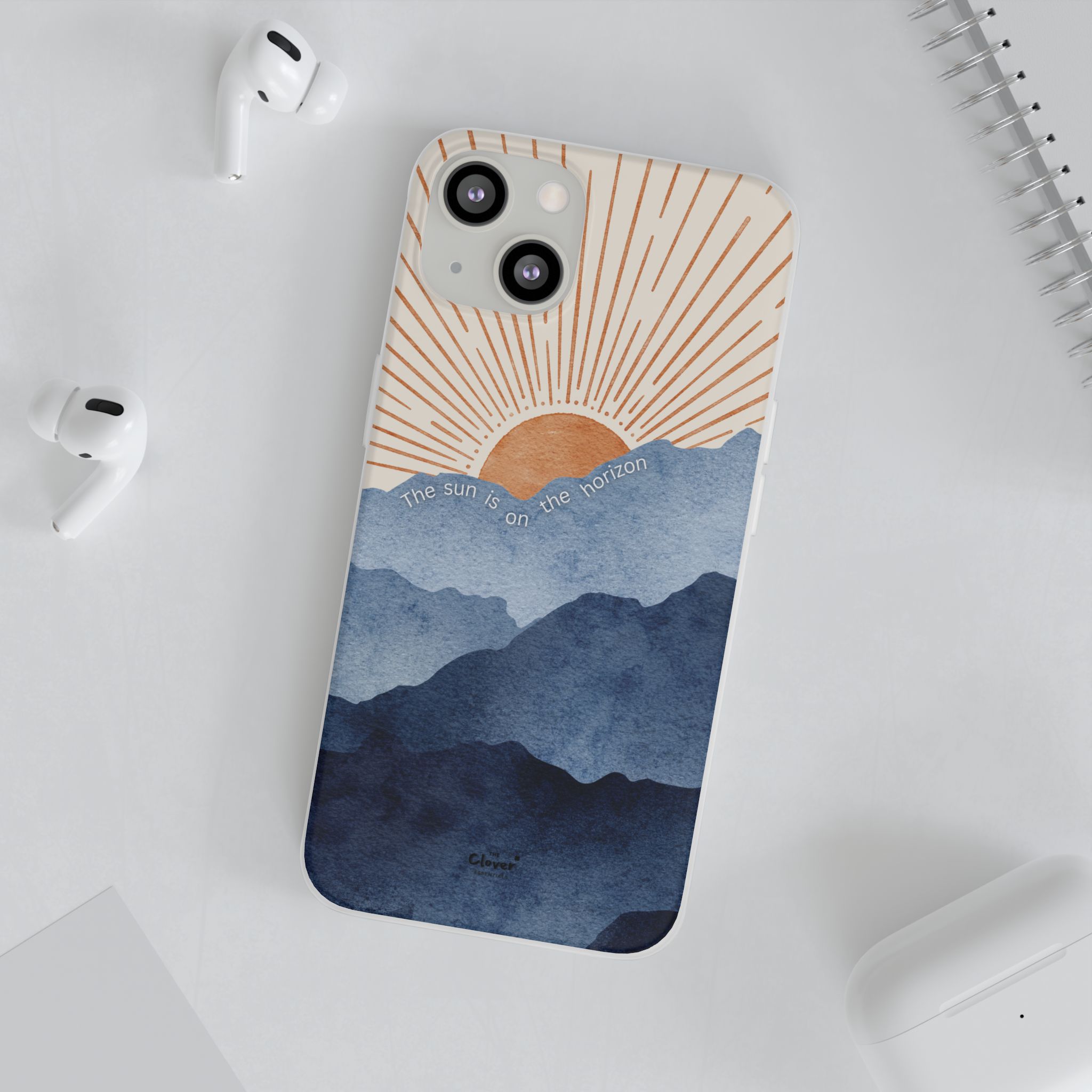 "The Sun is on the Horizon" – Sunrise Serenity Flexi Phone Case - Image 97
