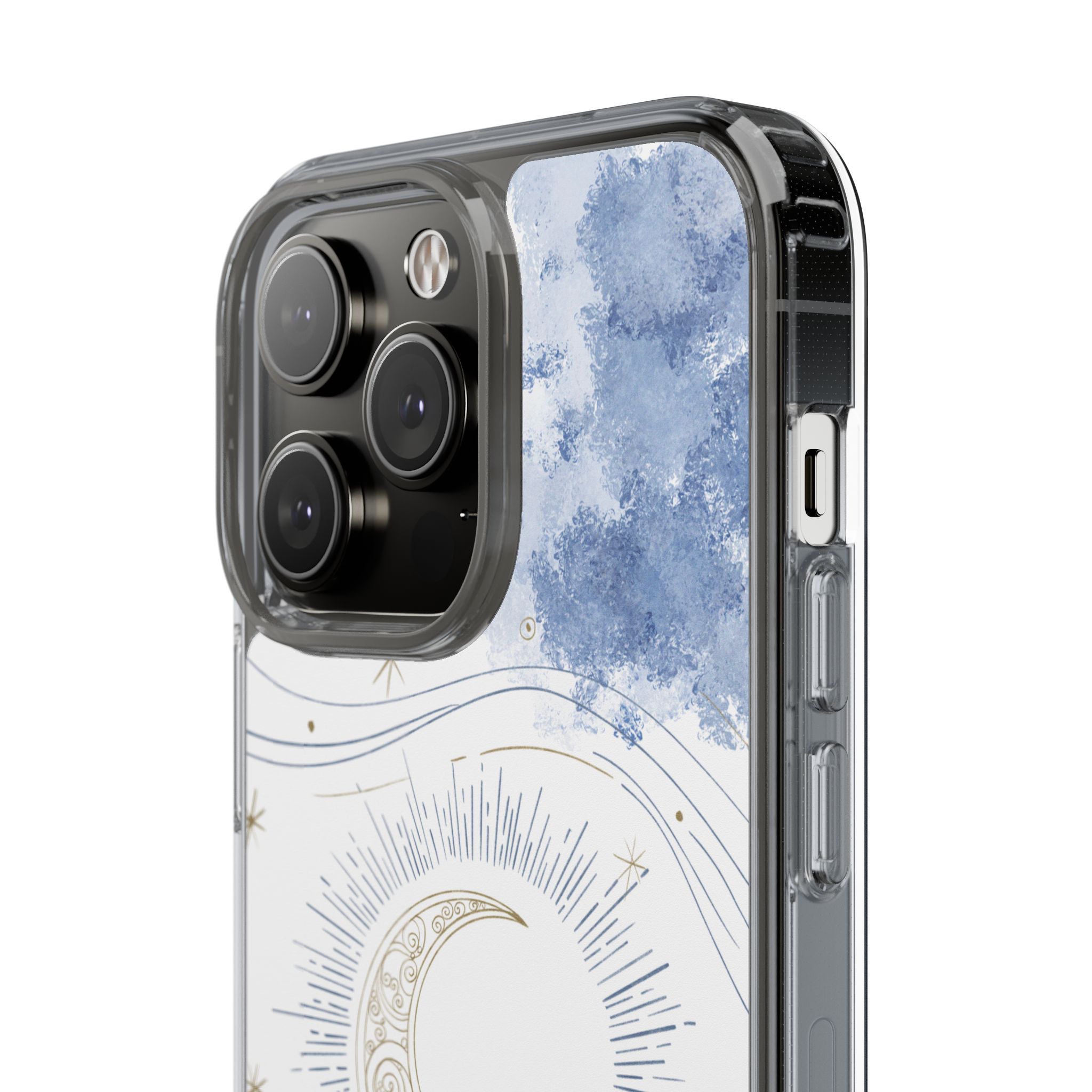 Celestial Flow – Moonlight Magic Clear Phone Case - Image 111