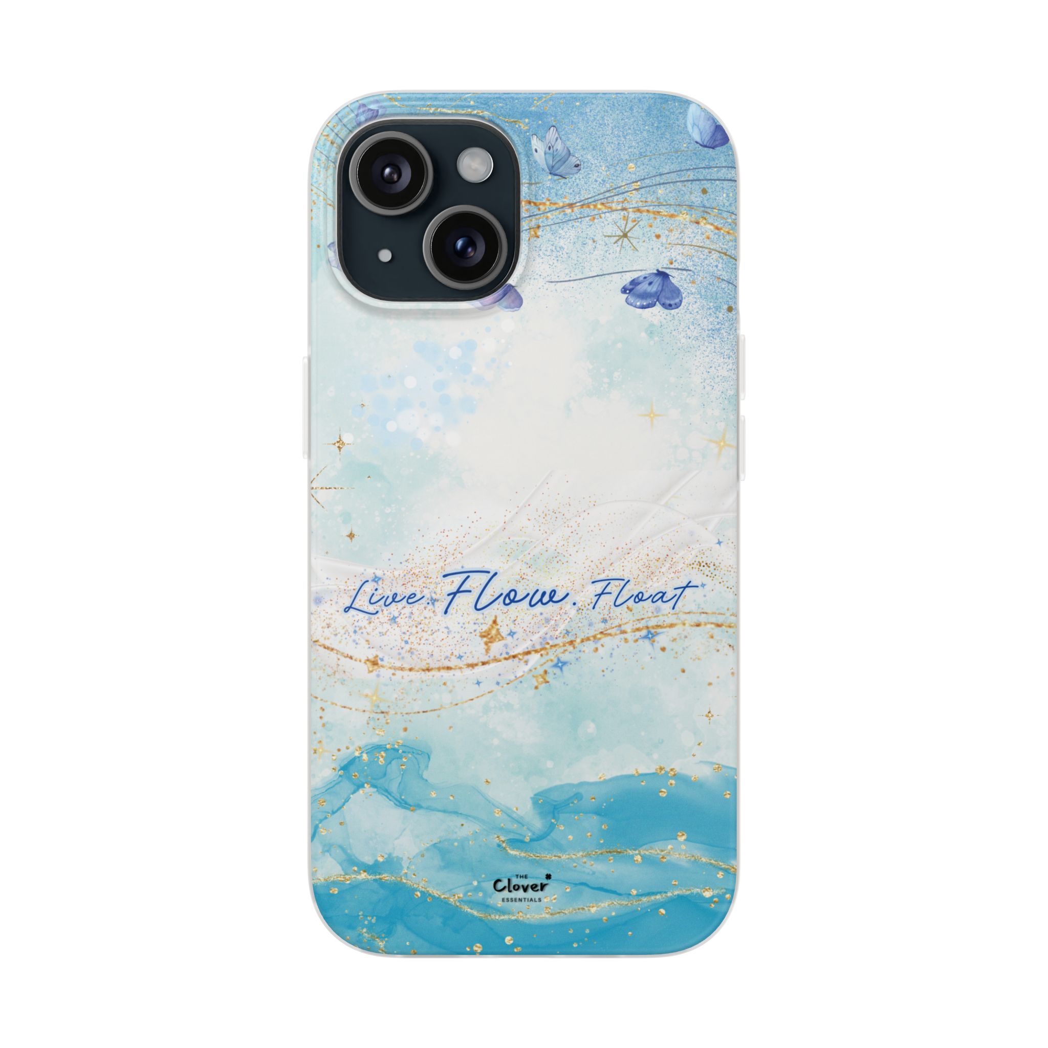 "Live. Flow. Float." — Serene Butterfly Flexi Phone Case - Image 200