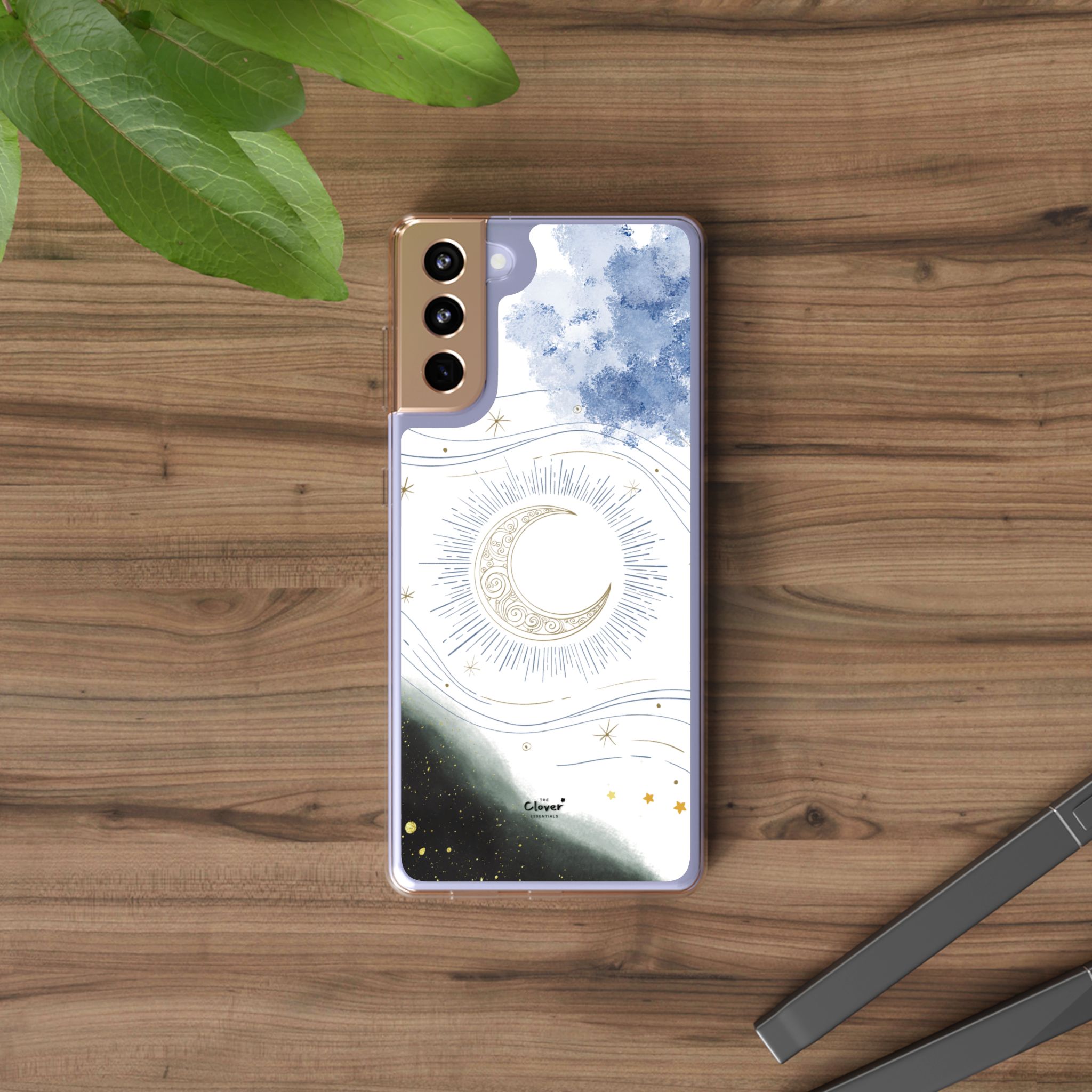 Celestial Flow – Moonlight Magic Clear Phone Case - Image 31