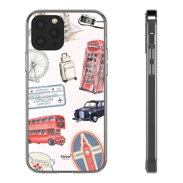 London-Themed Clear Phone Case - Travel Vibes and City Landmarks - Image 9
