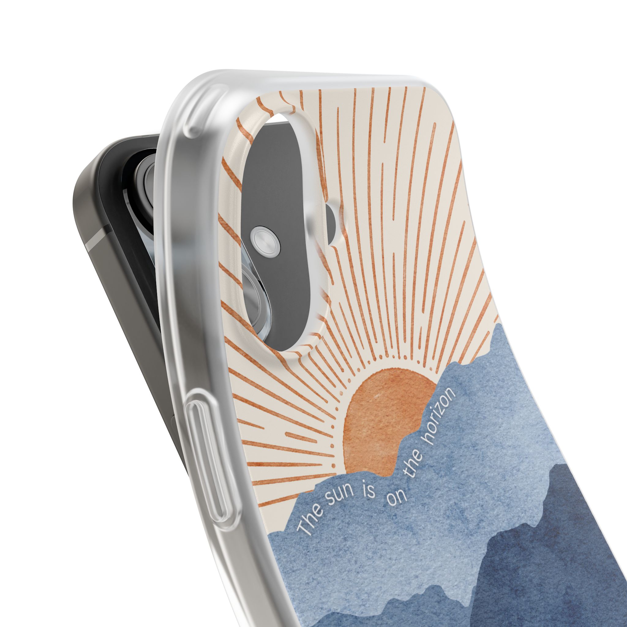 "The Sun is on the Horizon" – Sunrise Serenity Flexi Phone Case - Image 234