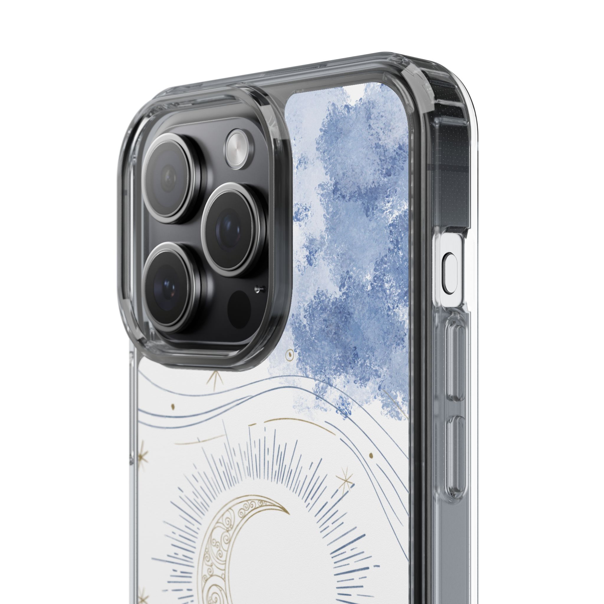 Celestial Flow – Moonlight Magic Clear Phone Case - Image 95