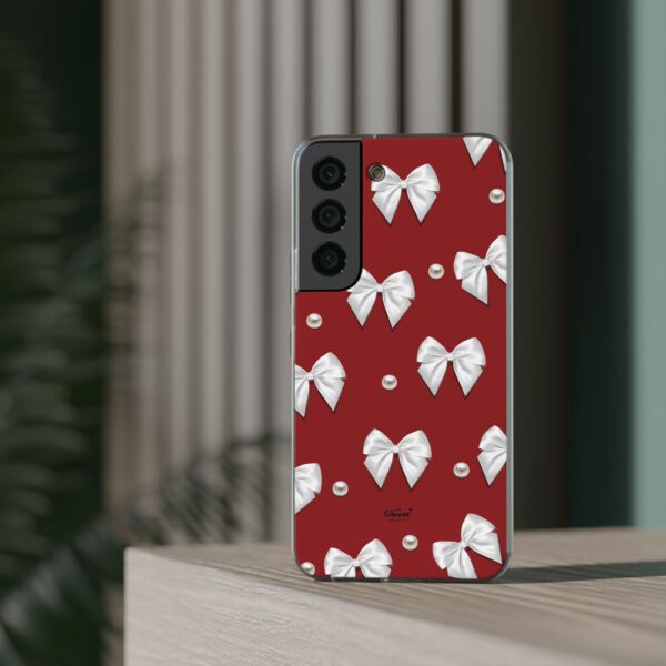 Flexi Case - Elegant Pearl & Bow Red Flexi Case - Holiday Gift for Fashion Lovers - Image 116