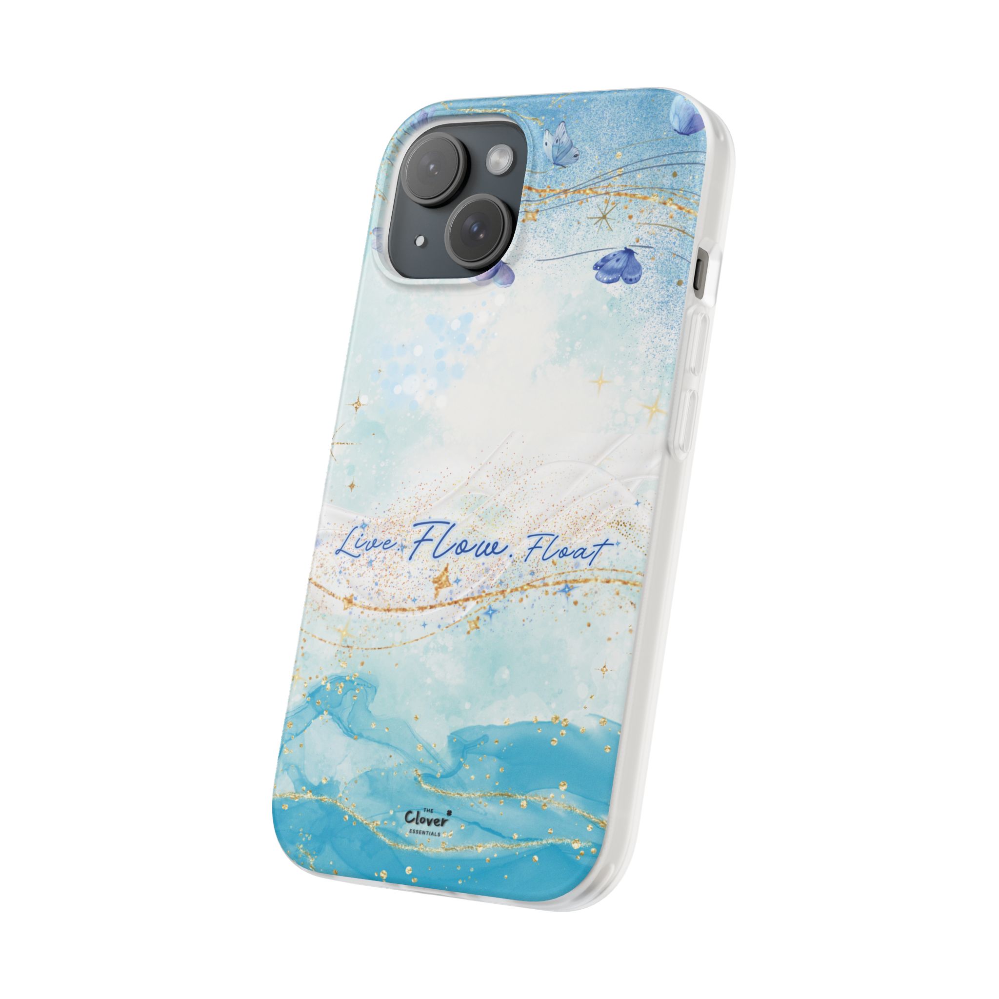 "Live. Flow. Float." — Serene Butterfly Flexi Phone Case - Image 217