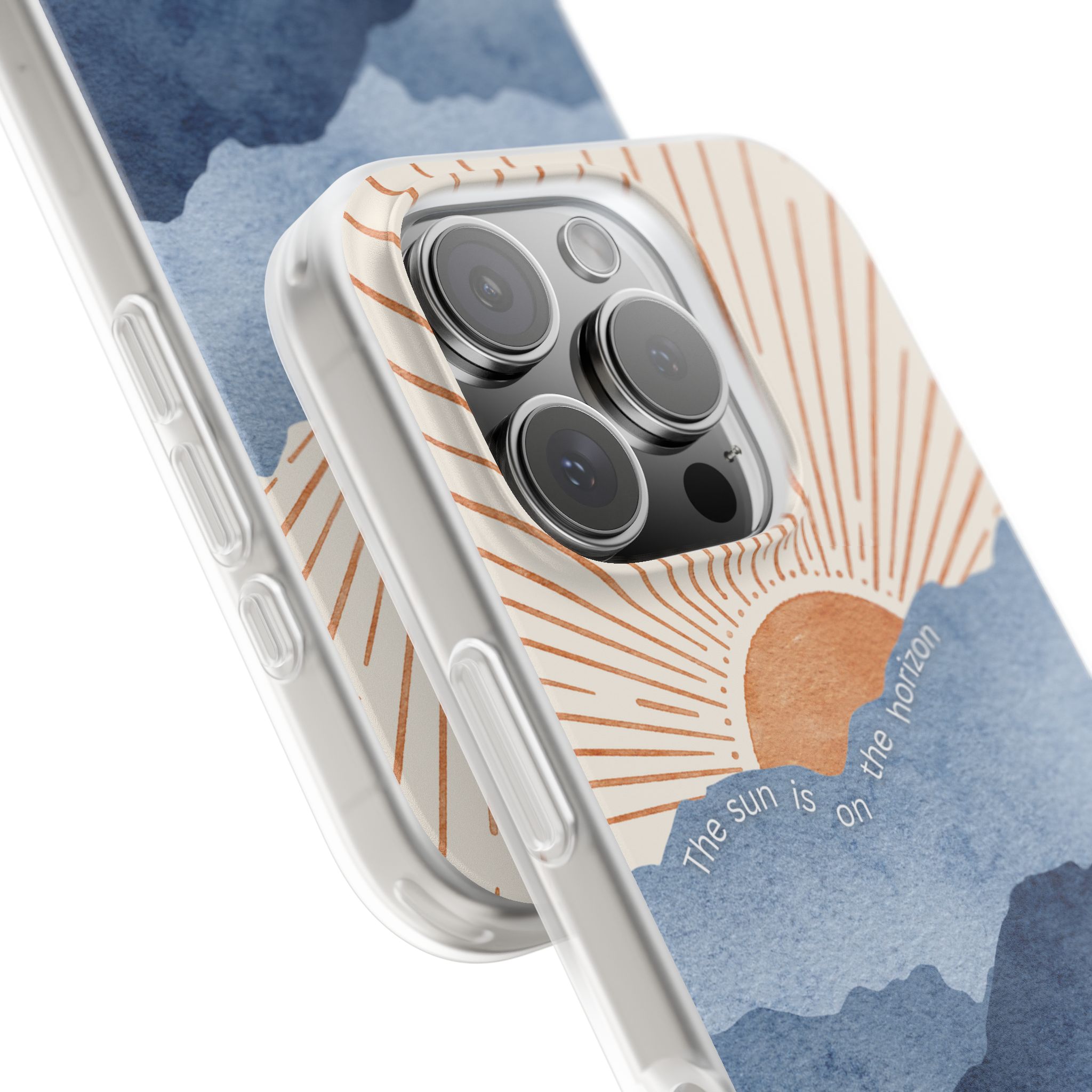 "The Sun is on the Horizon" – Sunrise Serenity Flexi Phone Case - Image 230