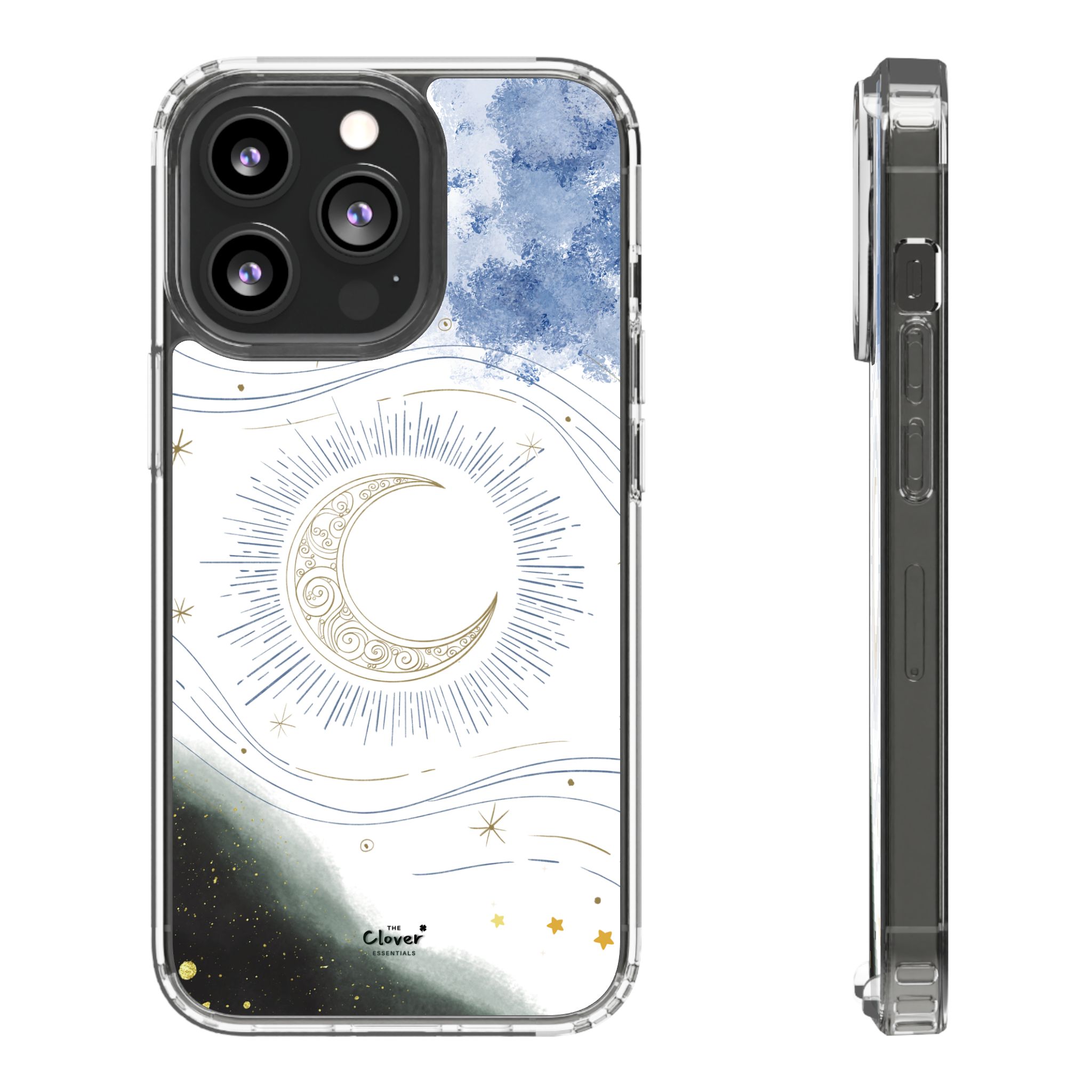 Celestial Flow – Moonlight Magic Clear Phone Case - Image 54