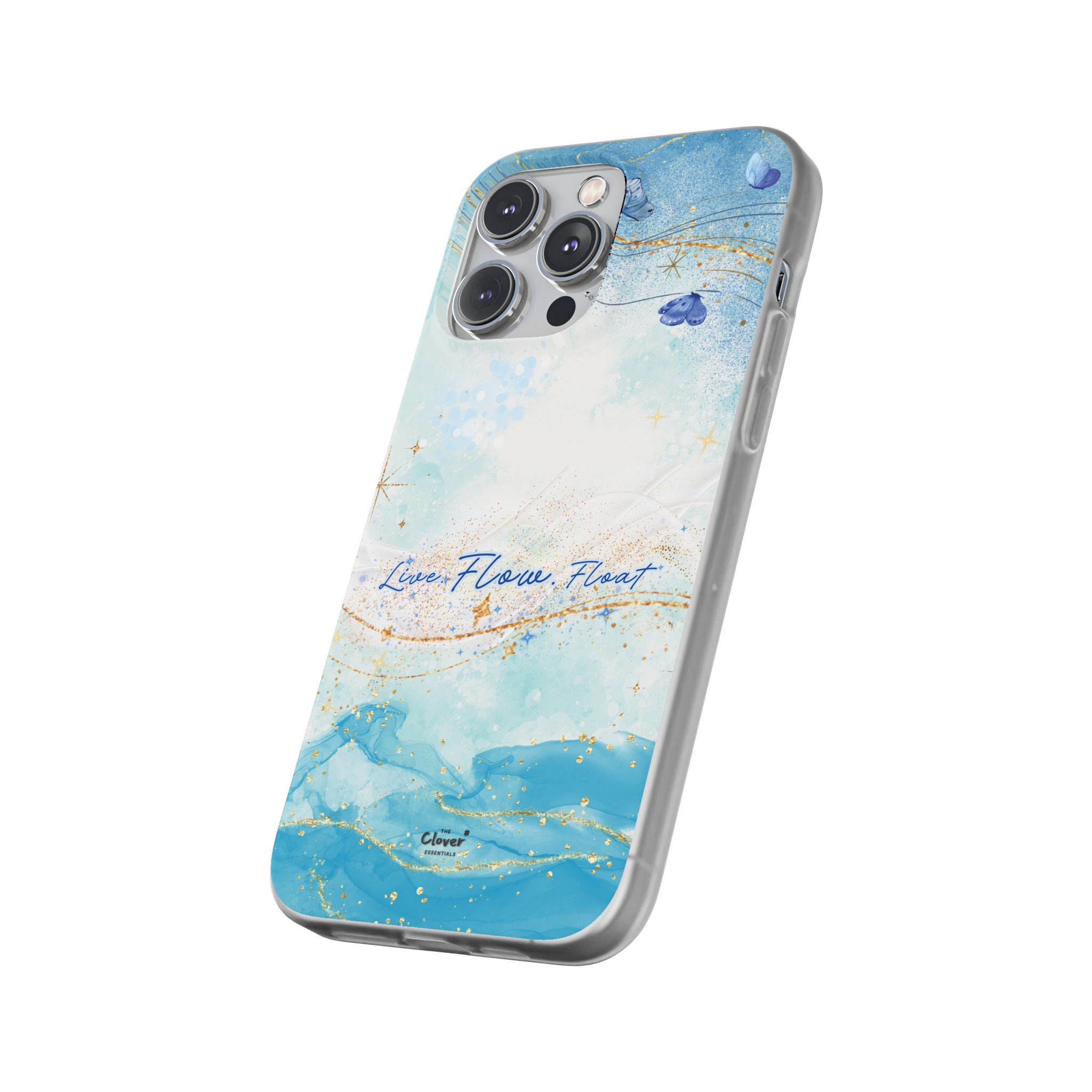 "Live. Flow. Float." — Serene Butterfly Flexi Phone Case - Image 159