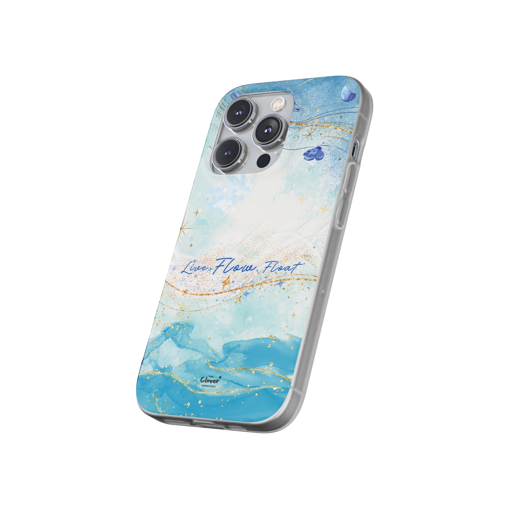 "Live. Flow. Float." — Serene Butterfly Flexi Phone Case - Image 151
