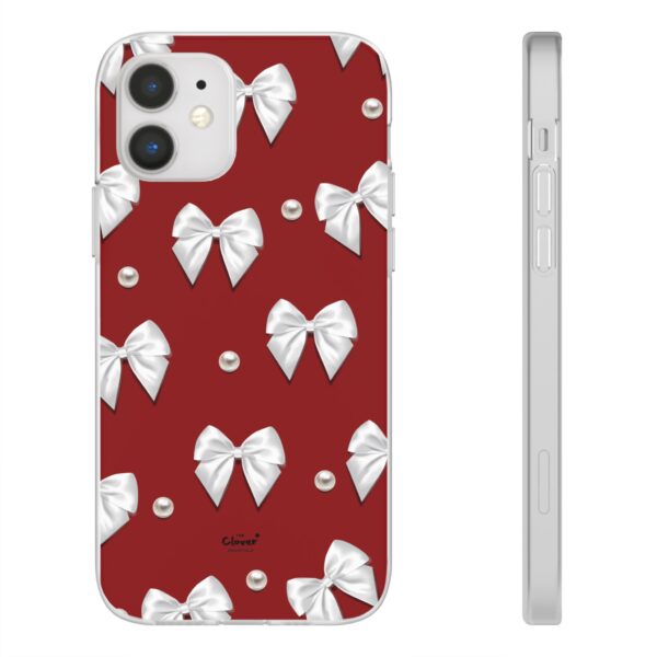 Flexi Case - Elegant Pearl & Bow Red Flexi Case - Holiday Gift for Fashion Lovers - Image 16