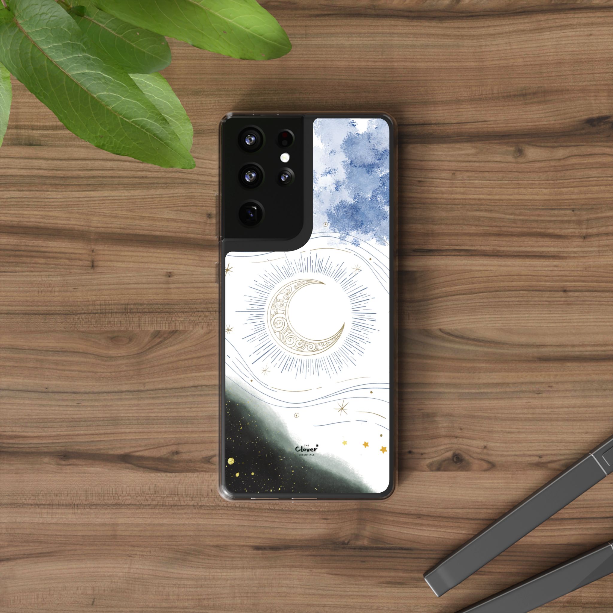 Celestial Flow – Moonlight Magic Clear Phone Case - Image 39