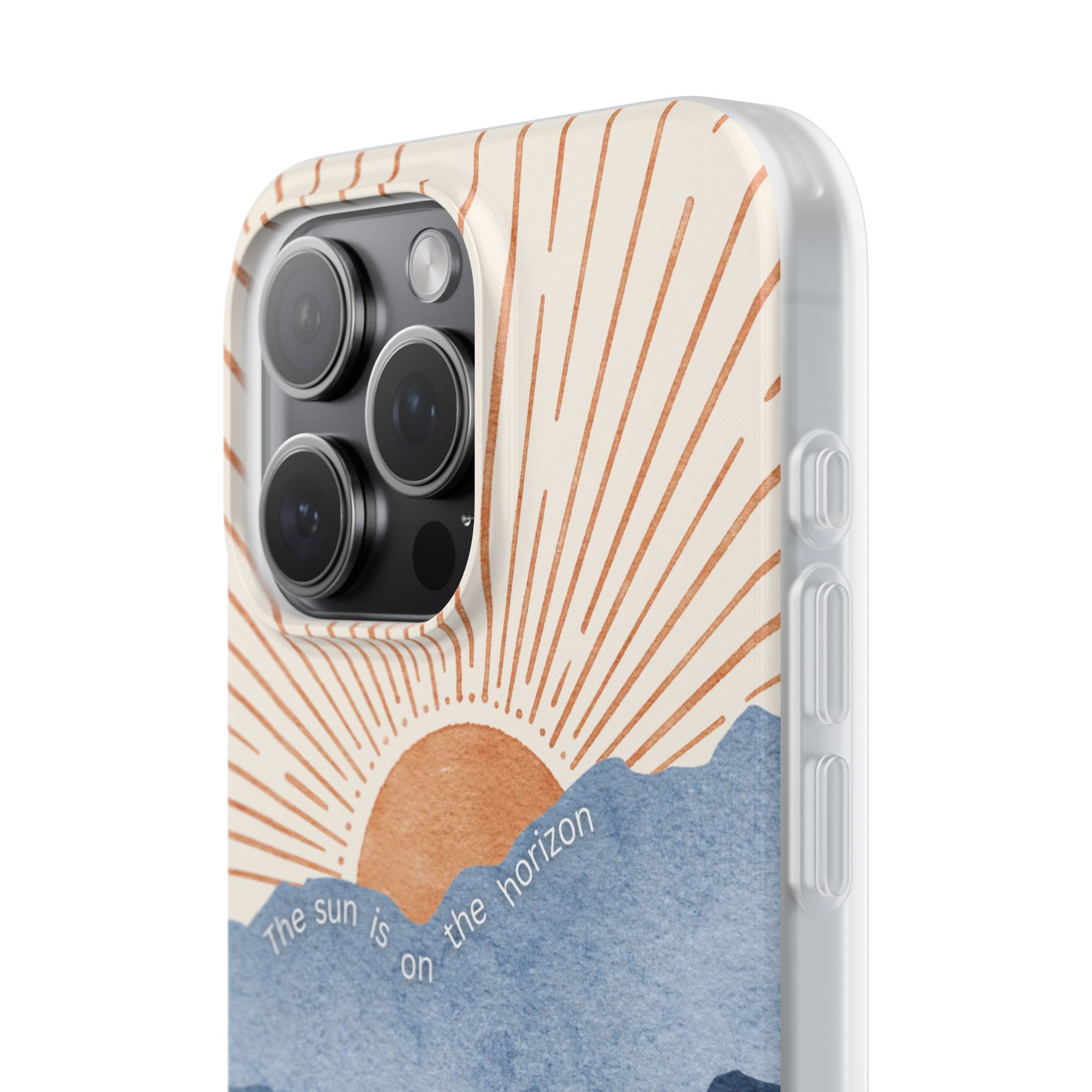 "The Sun is on the Horizon" – Sunrise Serenity Flexi Phone Case - Image 228