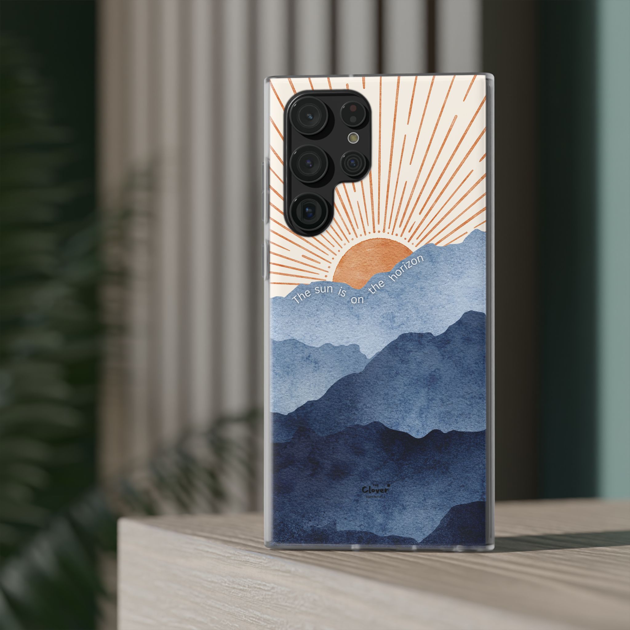 "The Sun is on the Horizon" – Sunrise Serenity Flexi Phone Case - Image 130