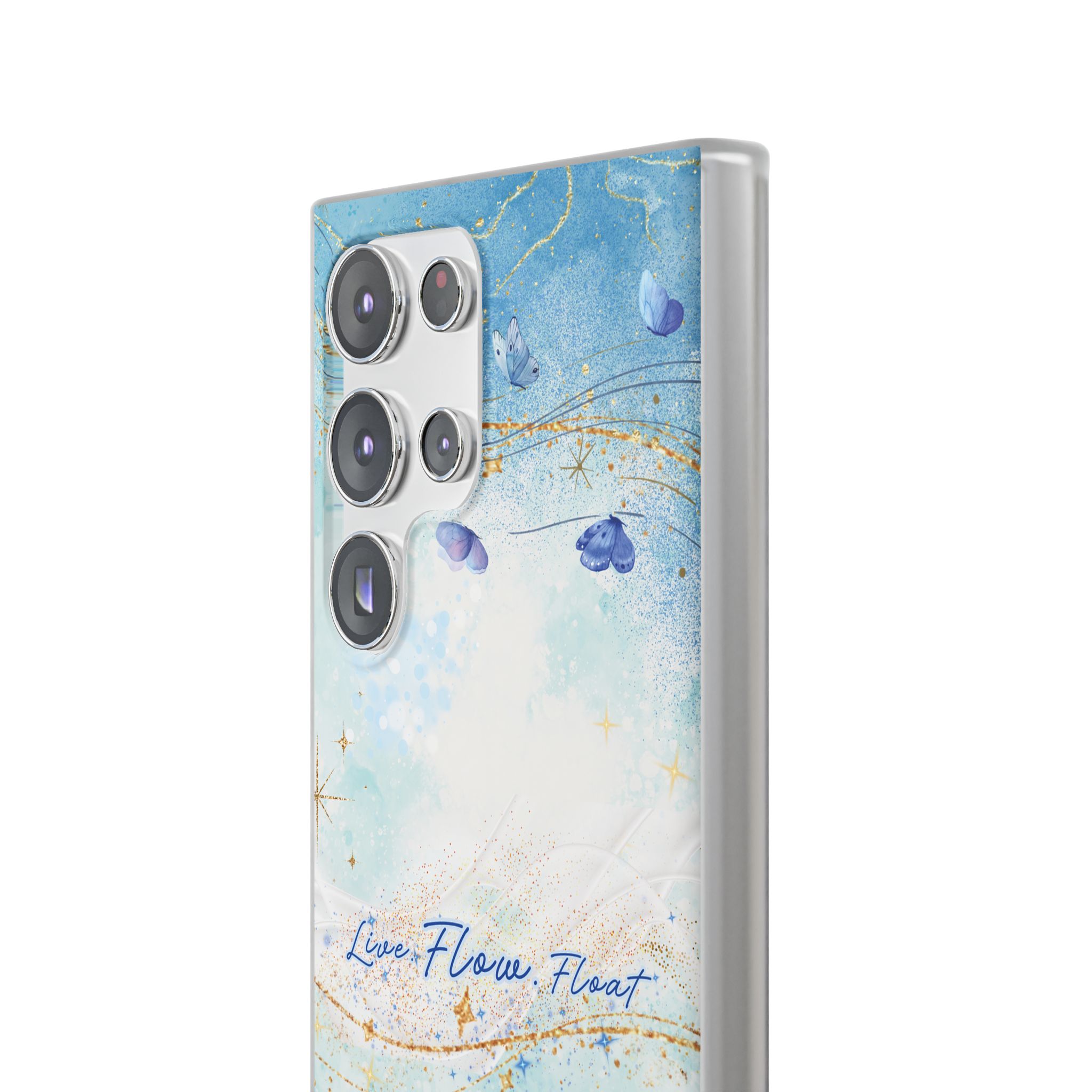 "Live. Flow. Float." — Serene Butterfly Flexi Phone Case - Image 169
