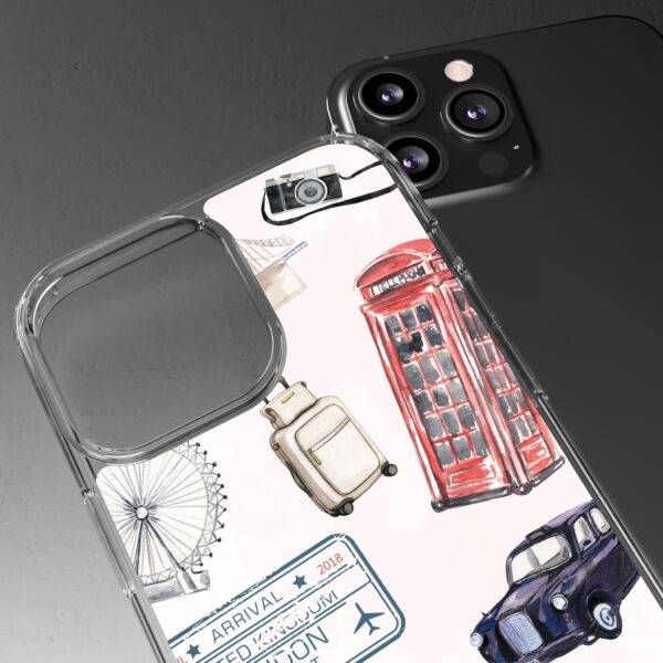 London-Themed Clear Phone Case - Travel Vibes and City Landmarks - Image 2