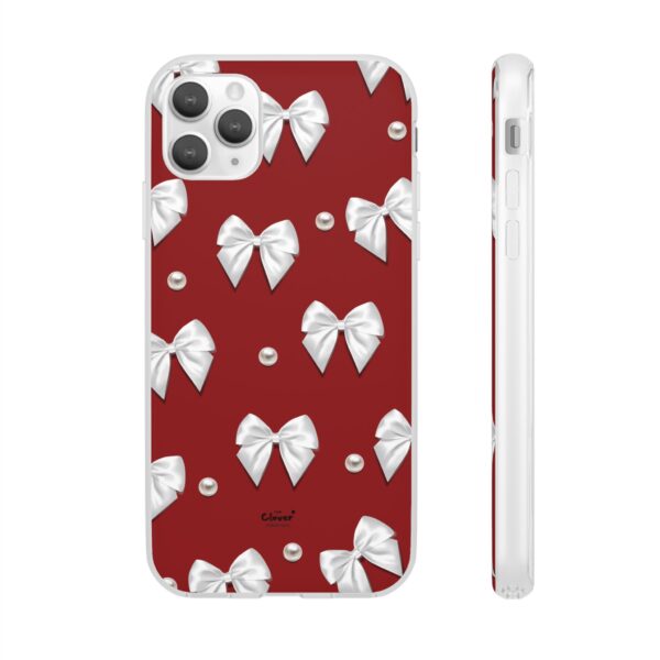 Flexi Case - Elegant Pearl & Bow Red Flexi Case - Holiday Gift for Fashion Lovers - Image 29
