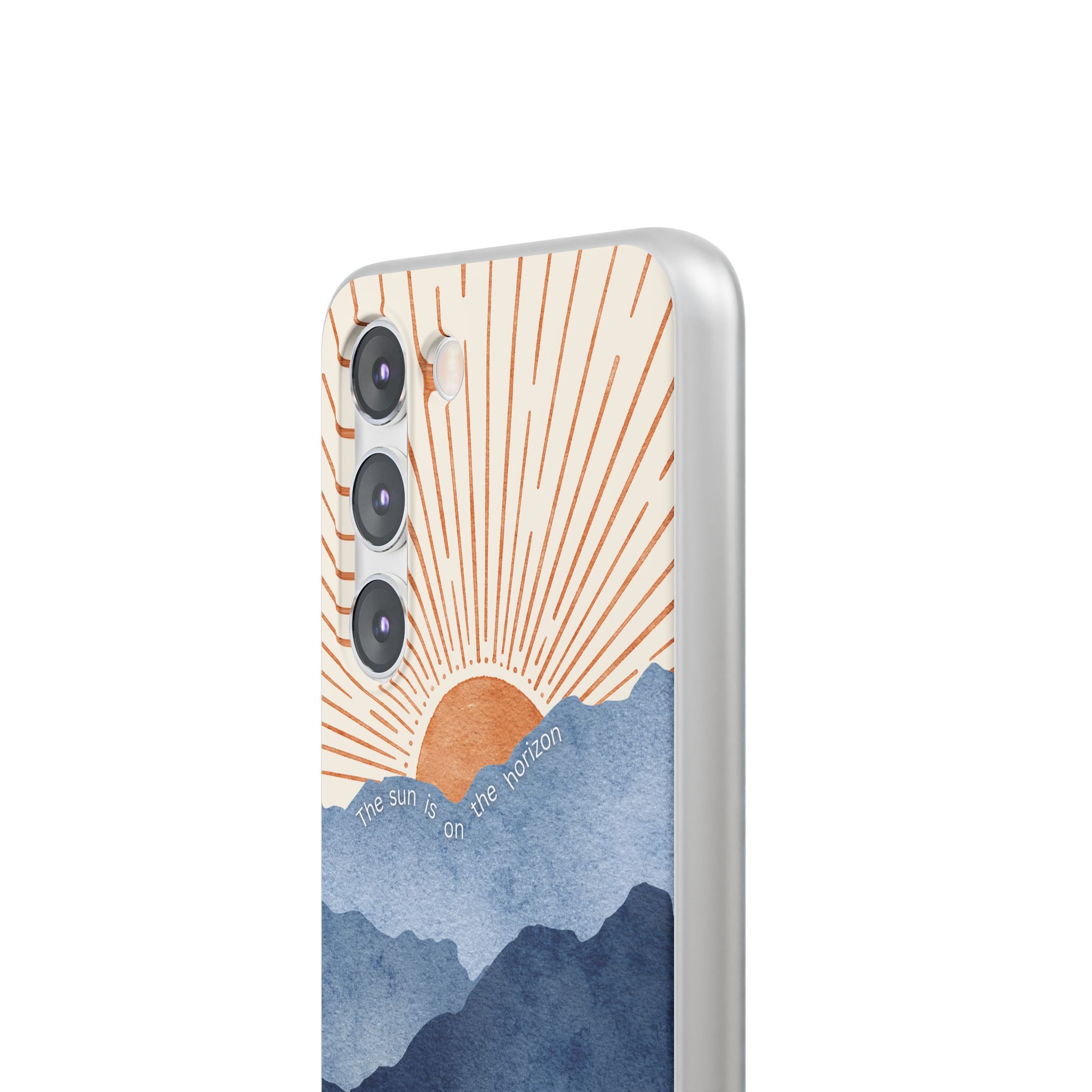 "The Sun is on the Horizon" – Sunrise Serenity Flexi Phone Case - Image 158