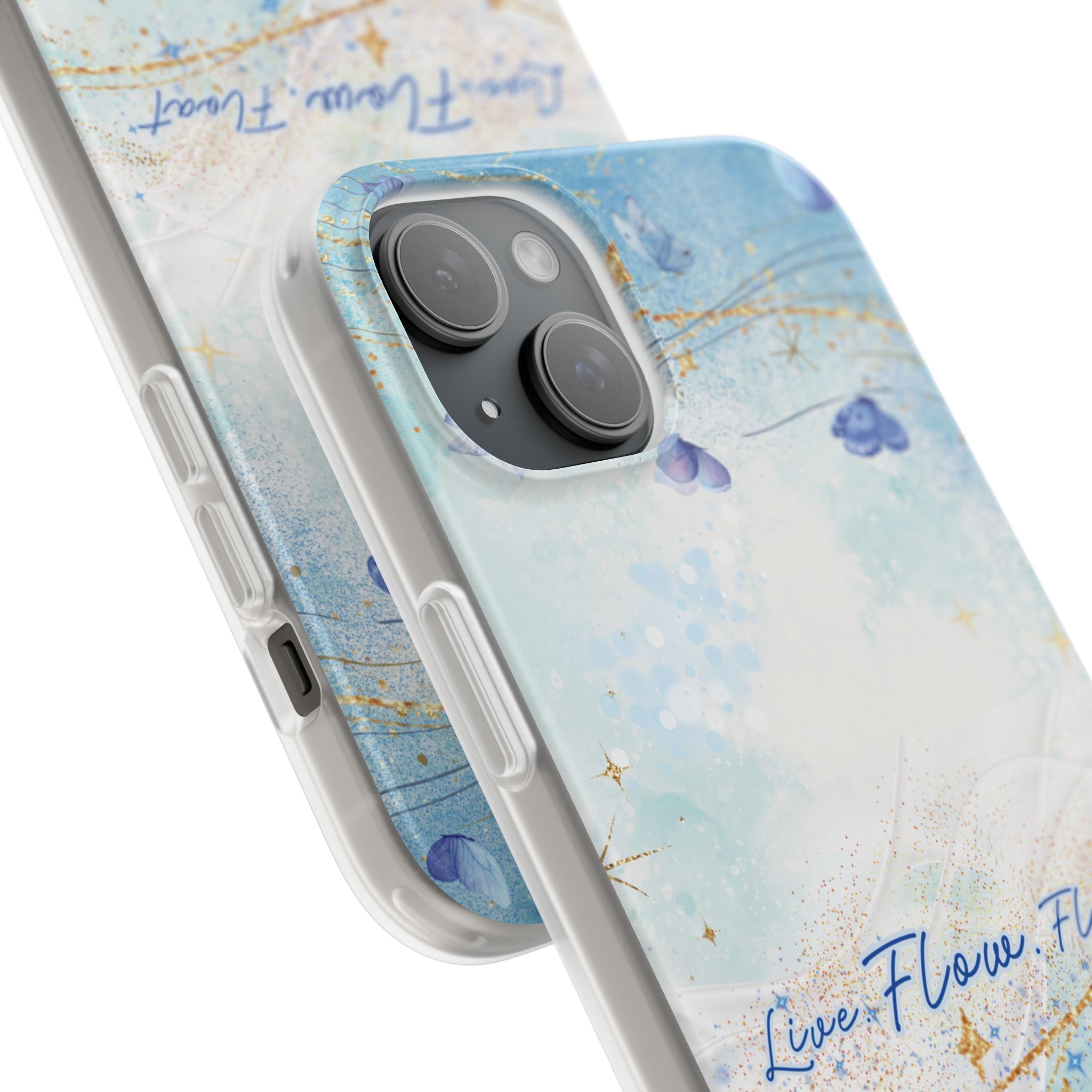 "Live. Flow. Float." — Serene Butterfly Flexi Phone Case - Image 210