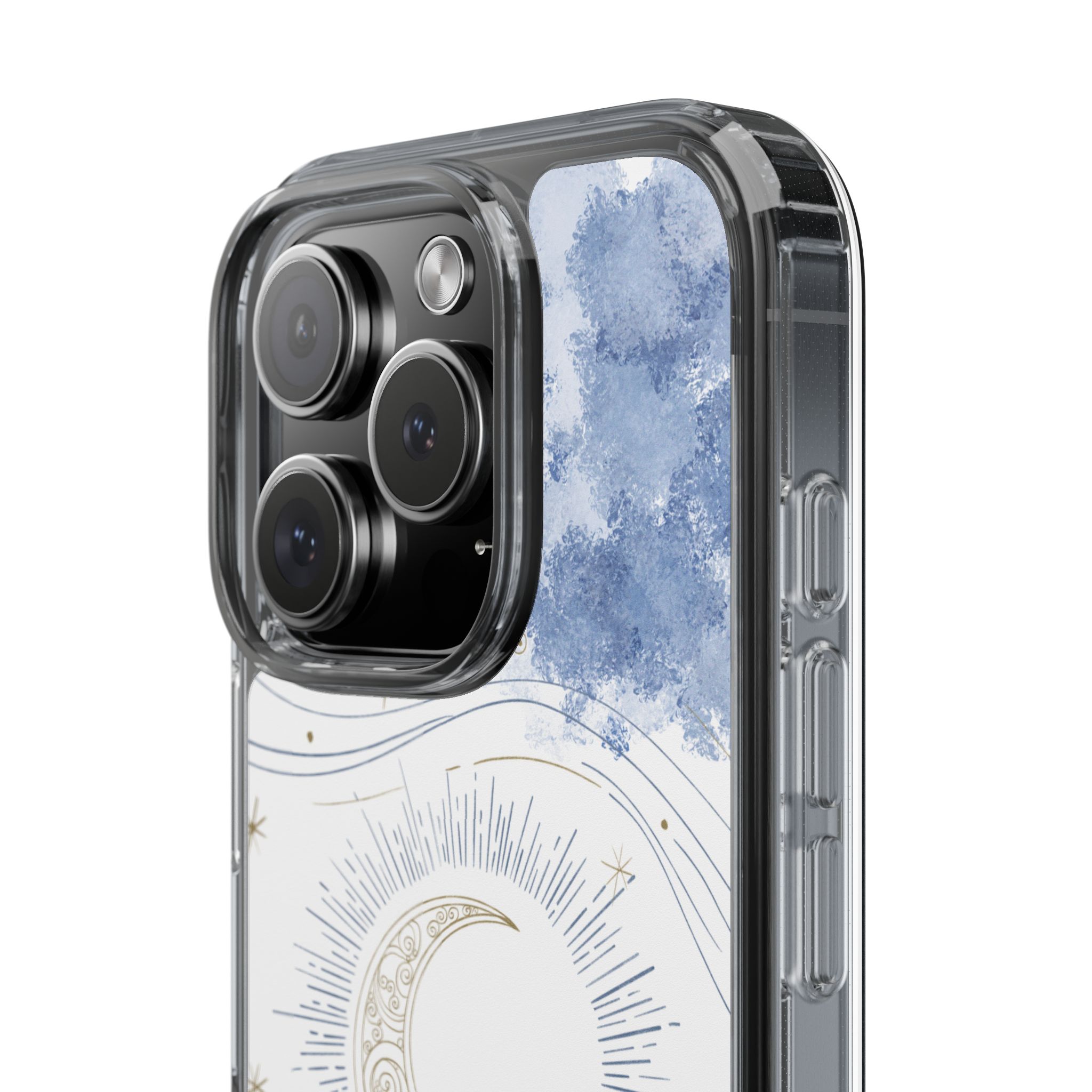 Celestial Flow – Moonlight Magic Clear Phone Case - Image 71