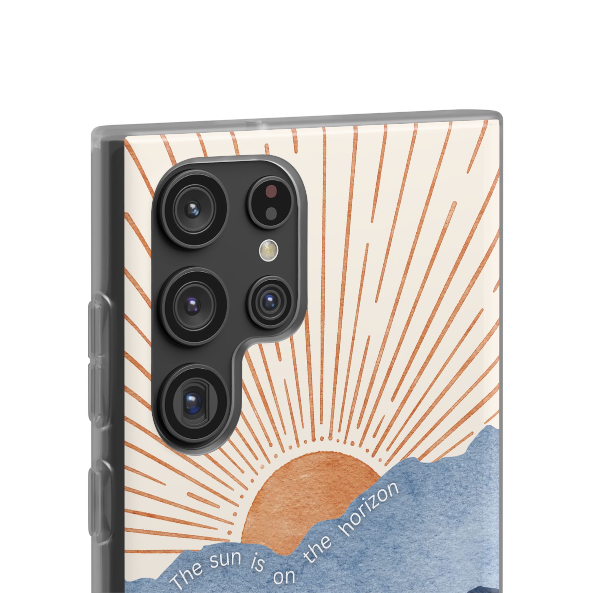 "The Sun is on the Horizon" – Sunrise Serenity Flexi Phone Case - Image 139