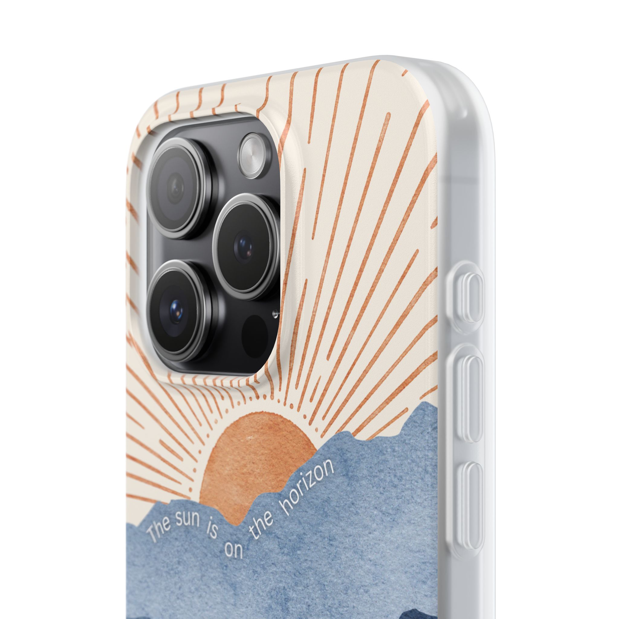 "The Sun is on the Horizon" – Sunrise Serenity Flexi Phone Case - Image 220