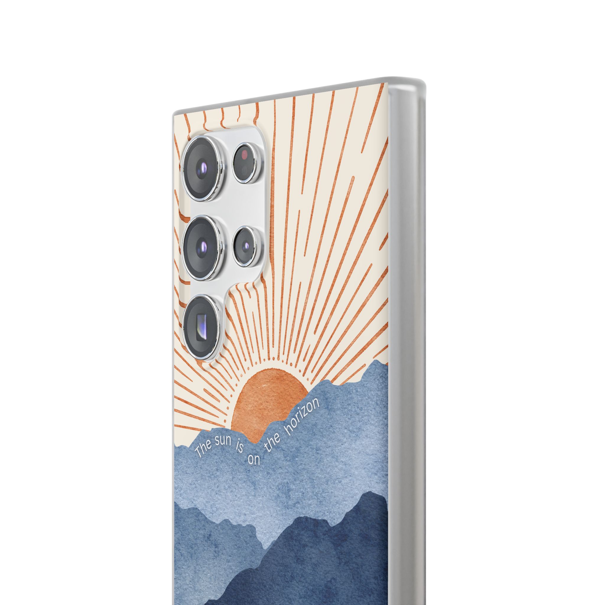 "The Sun is on the Horizon" – Sunrise Serenity Flexi Phone Case - Image 166