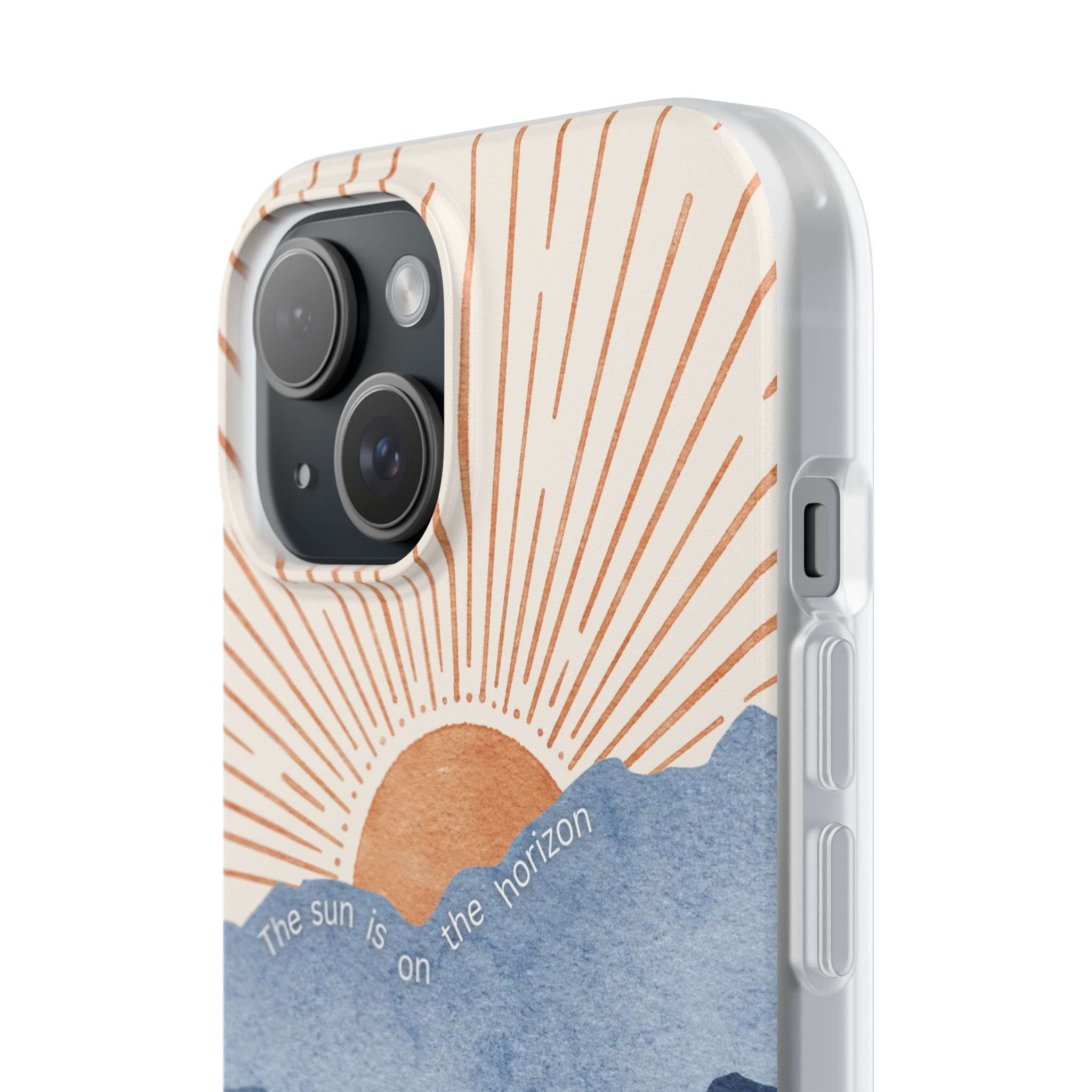 "The Sun is on the Horizon" – Sunrise Serenity Flexi Phone Case - Image 200