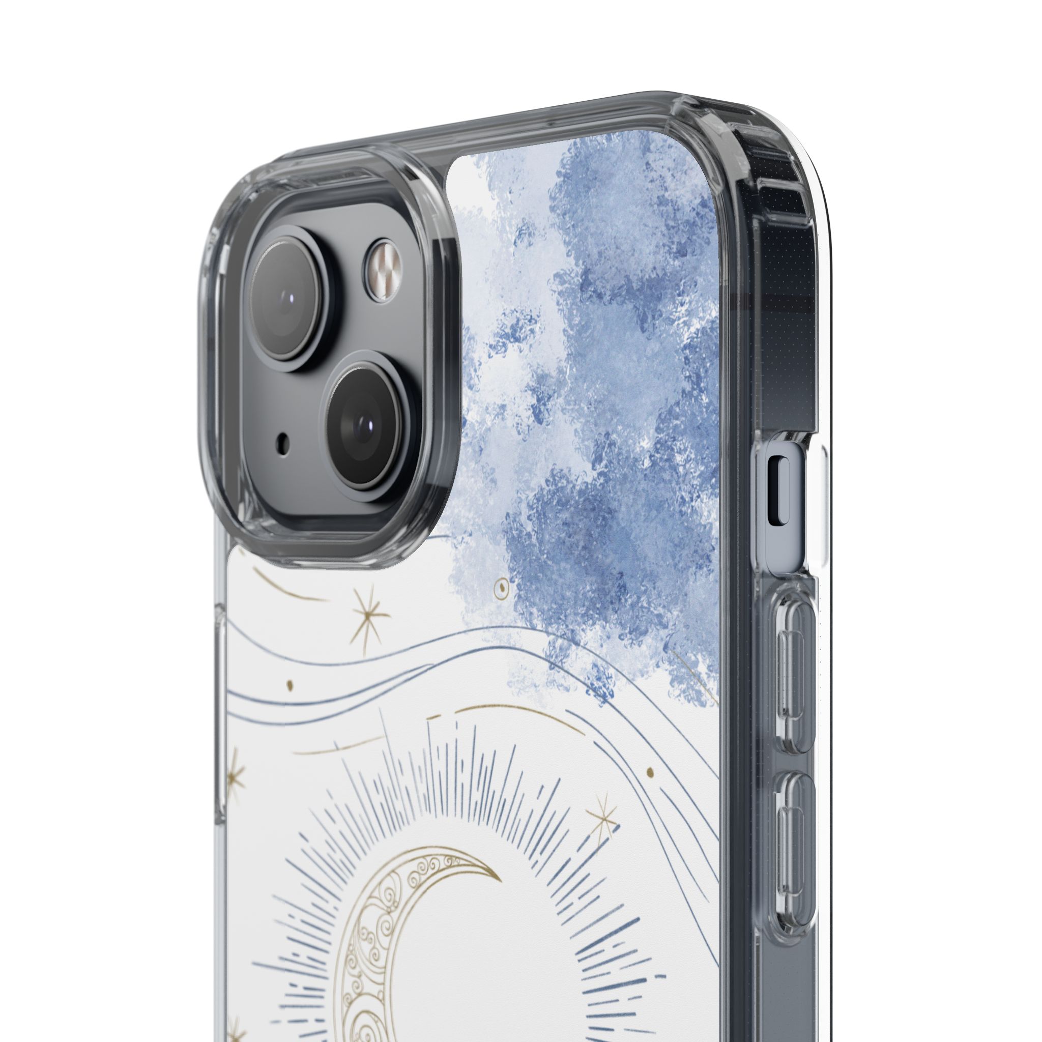 Celestial Flow – Moonlight Magic Clear Phone Case - Image 99