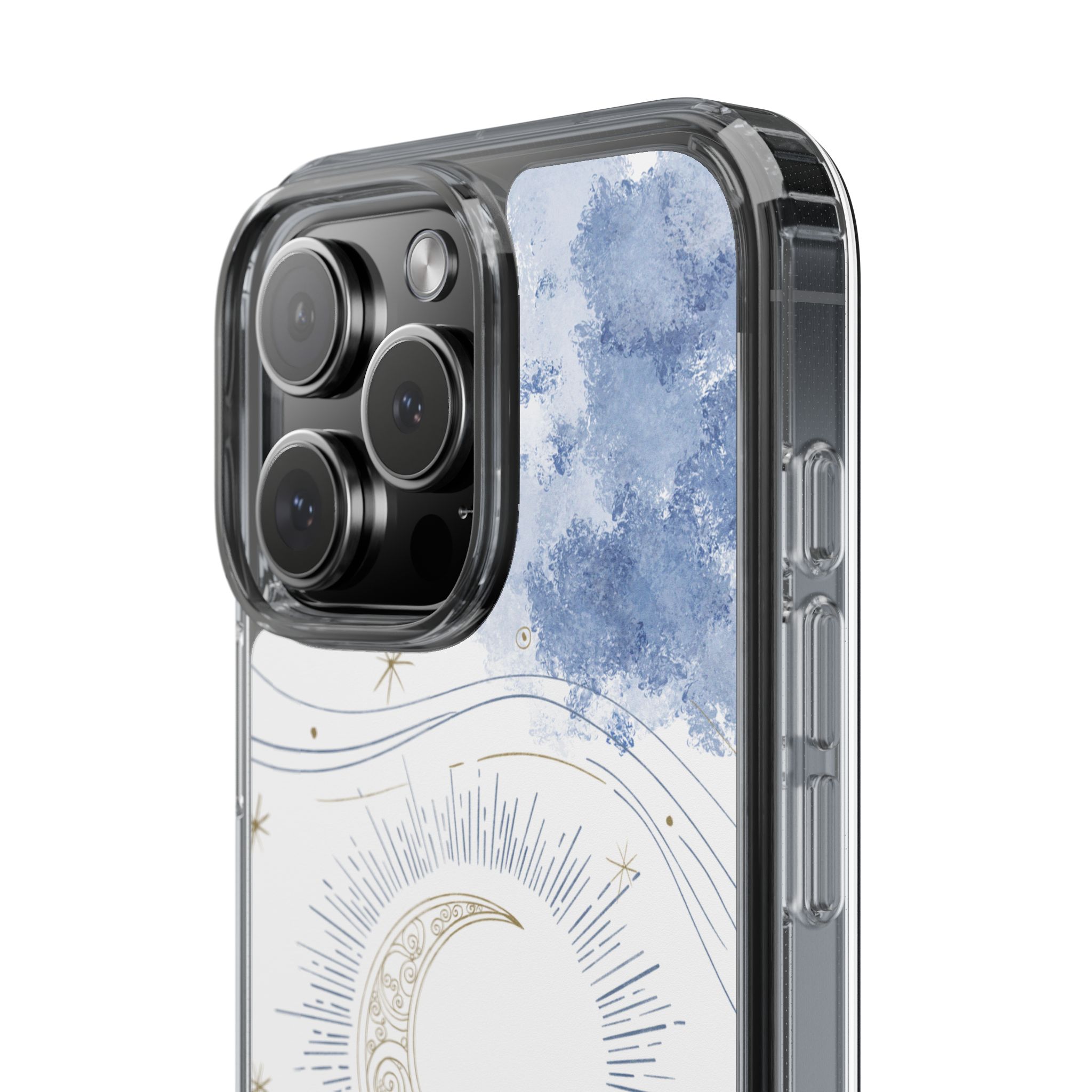 Celestial Flow – Moonlight Magic Clear Phone Case - Image 79
