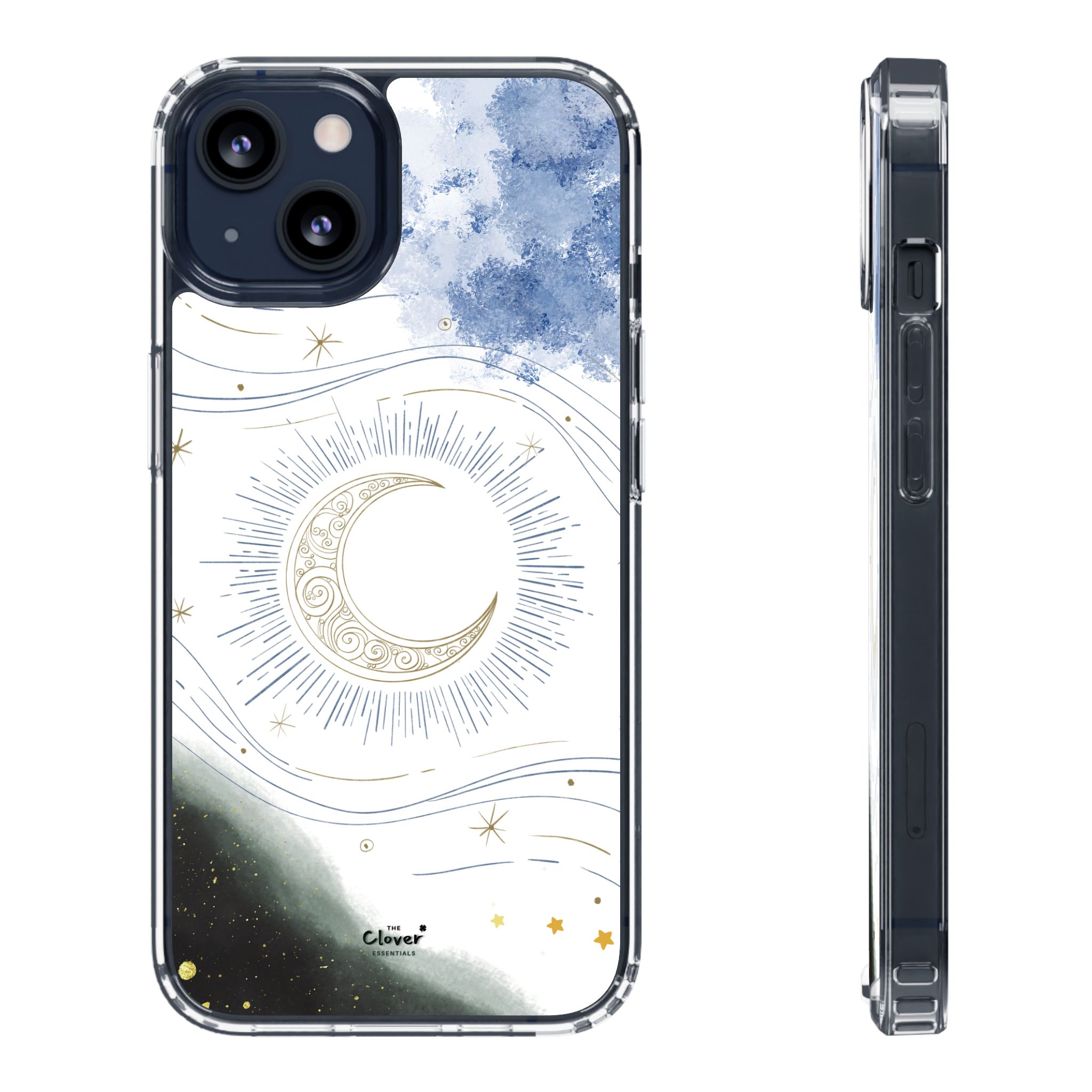 Celestial Flow – Moonlight Magic Clear Phone Case - Image 40