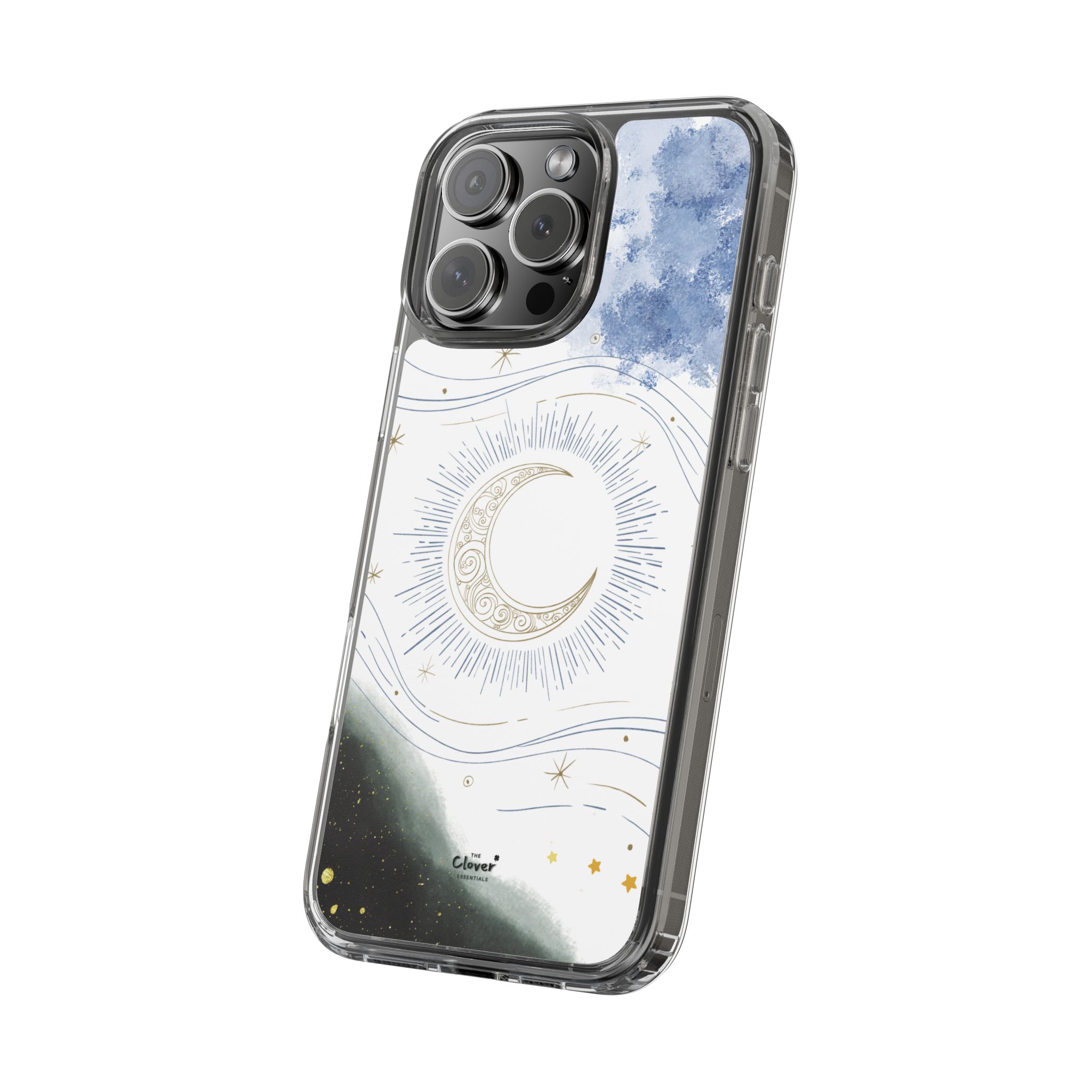 Celestial Flow – Moonlight Magic Clear Phone Case - Image 77