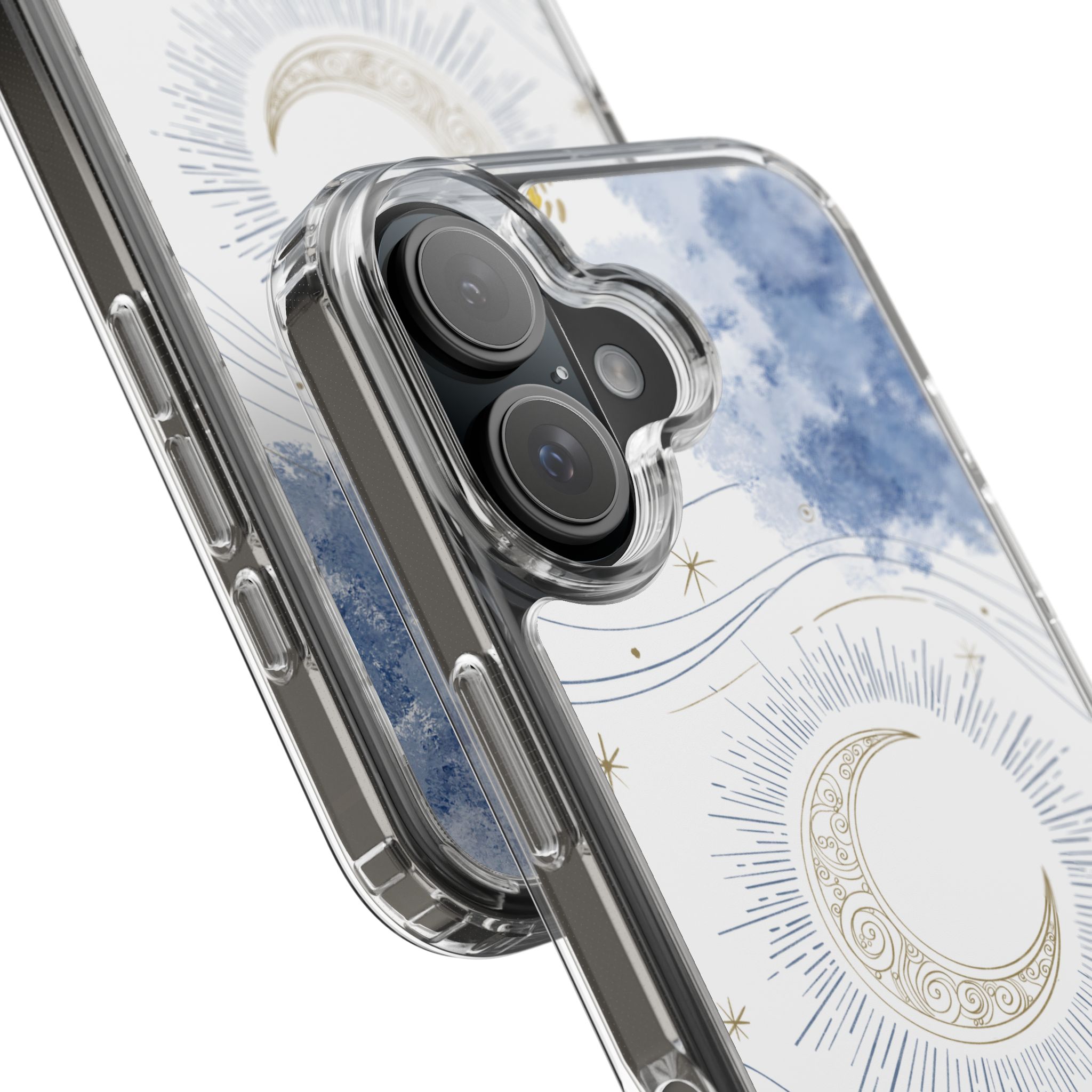 Celestial Flow – Moonlight Magic Clear Phone Case - Image 66