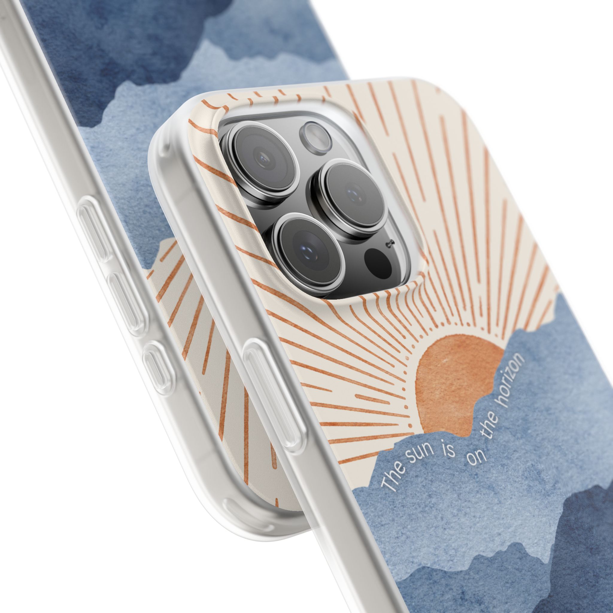 "The Sun is on the Horizon" – Sunrise Serenity Flexi Phone Case - Image 2