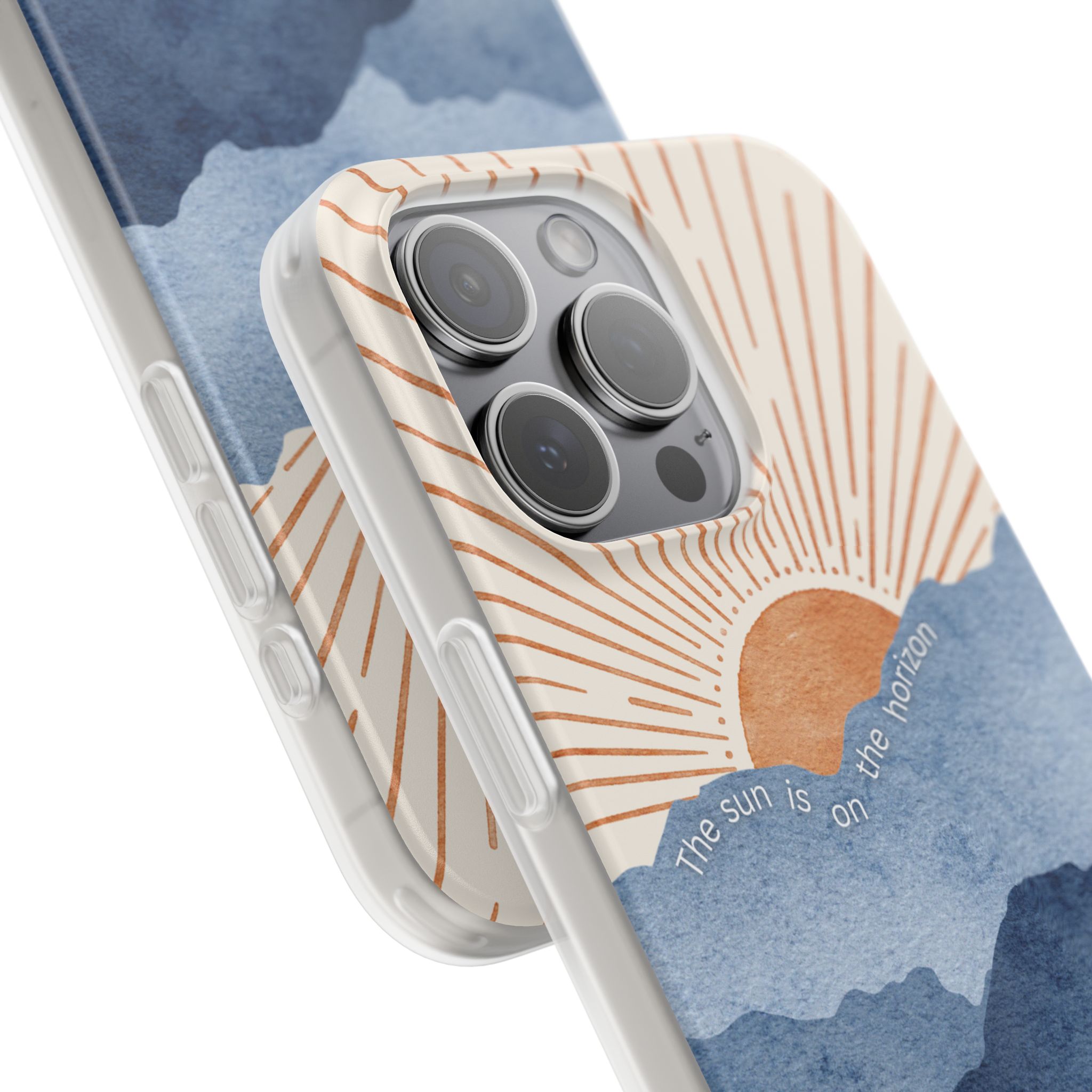 "The Sun is on the Horizon" – Sunrise Serenity Flexi Phone Case - Image 227