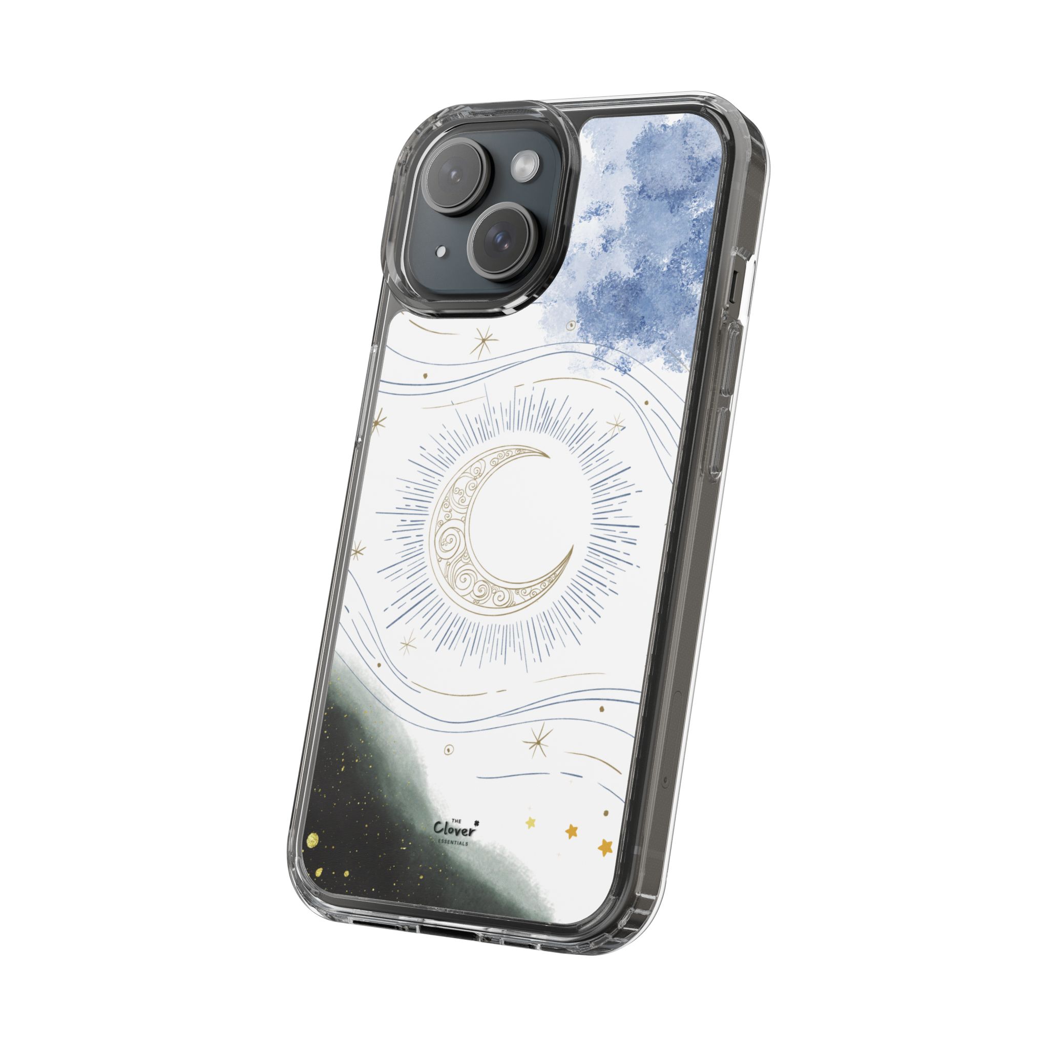 Celestial Flow – Moonlight Magic Clear Phone Case - Image 81