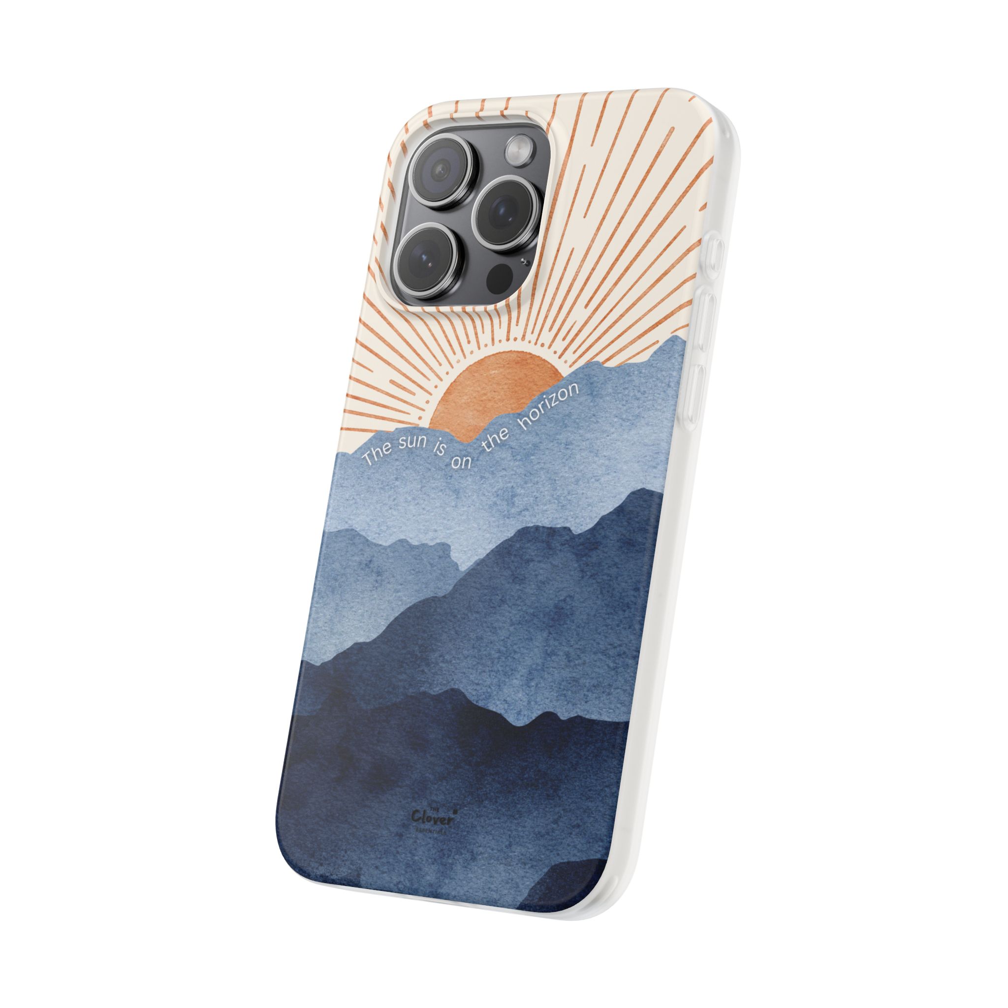 "The Sun is on the Horizon" – Sunrise Serenity Flexi Phone Case - Image 226
