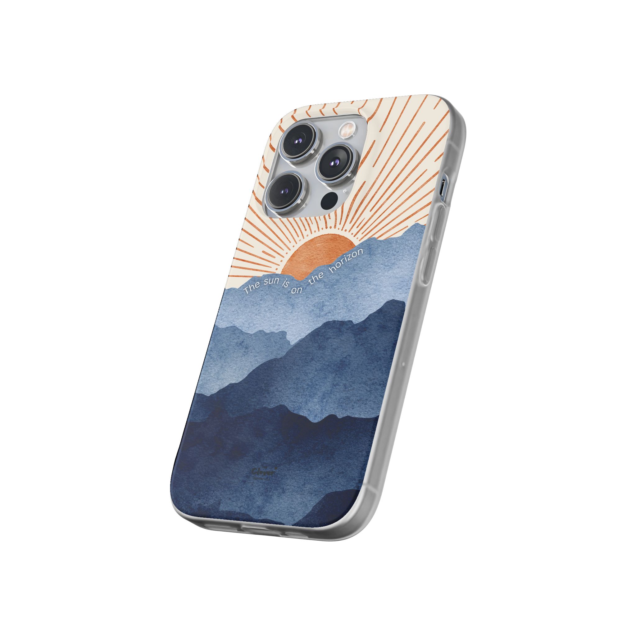"The Sun is on the Horizon" – Sunrise Serenity Flexi Phone Case - Image 176