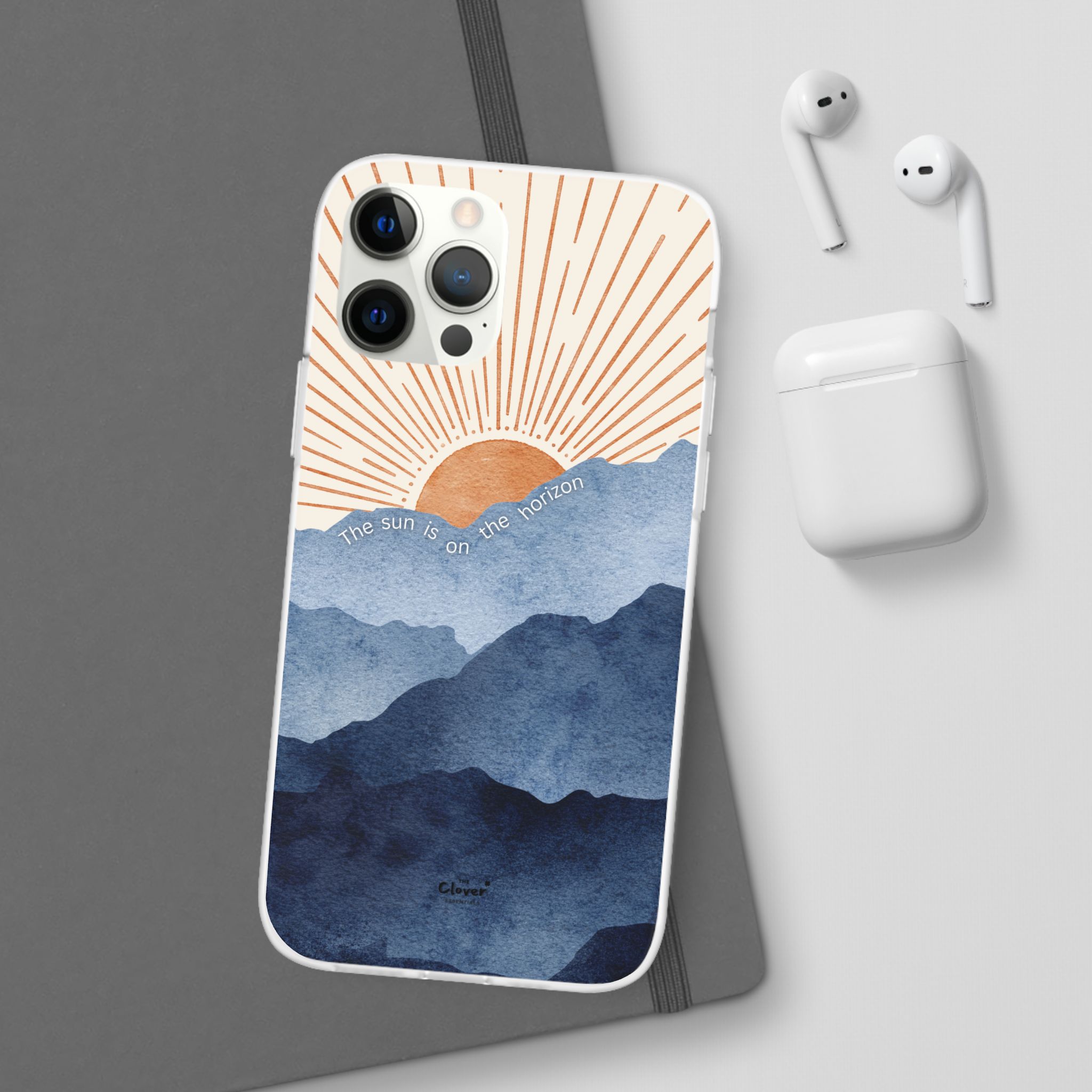 "The Sun is on the Horizon" – Sunrise Serenity Flexi Phone Case - Image 57