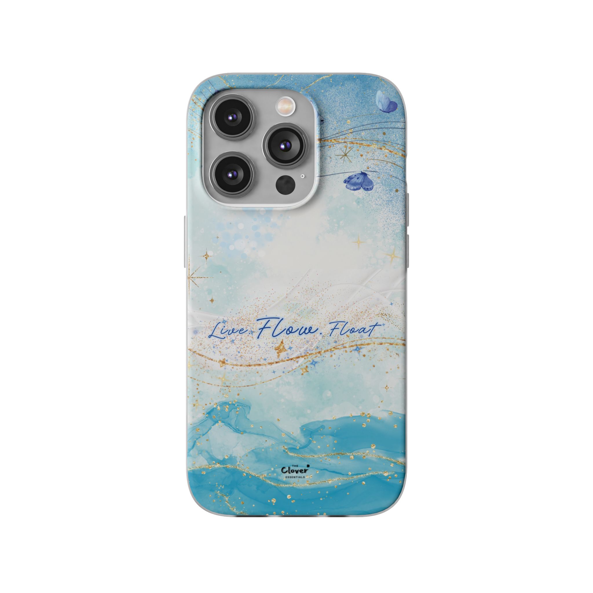 "Live. Flow. Float." — Serene Butterfly Flexi Phone Case - Image 176